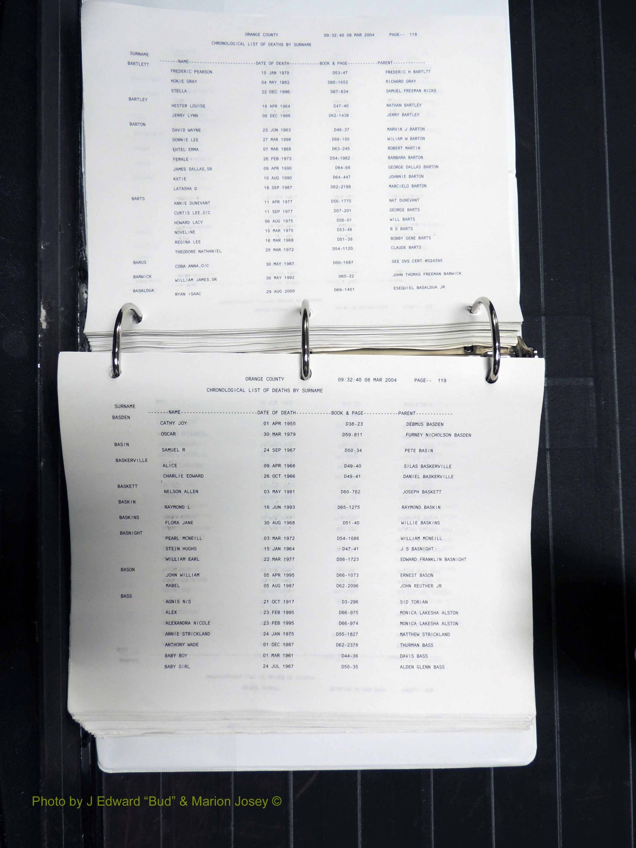 Orange Co, NC, Death Index, A-G, 1913-1998 (161).JPG