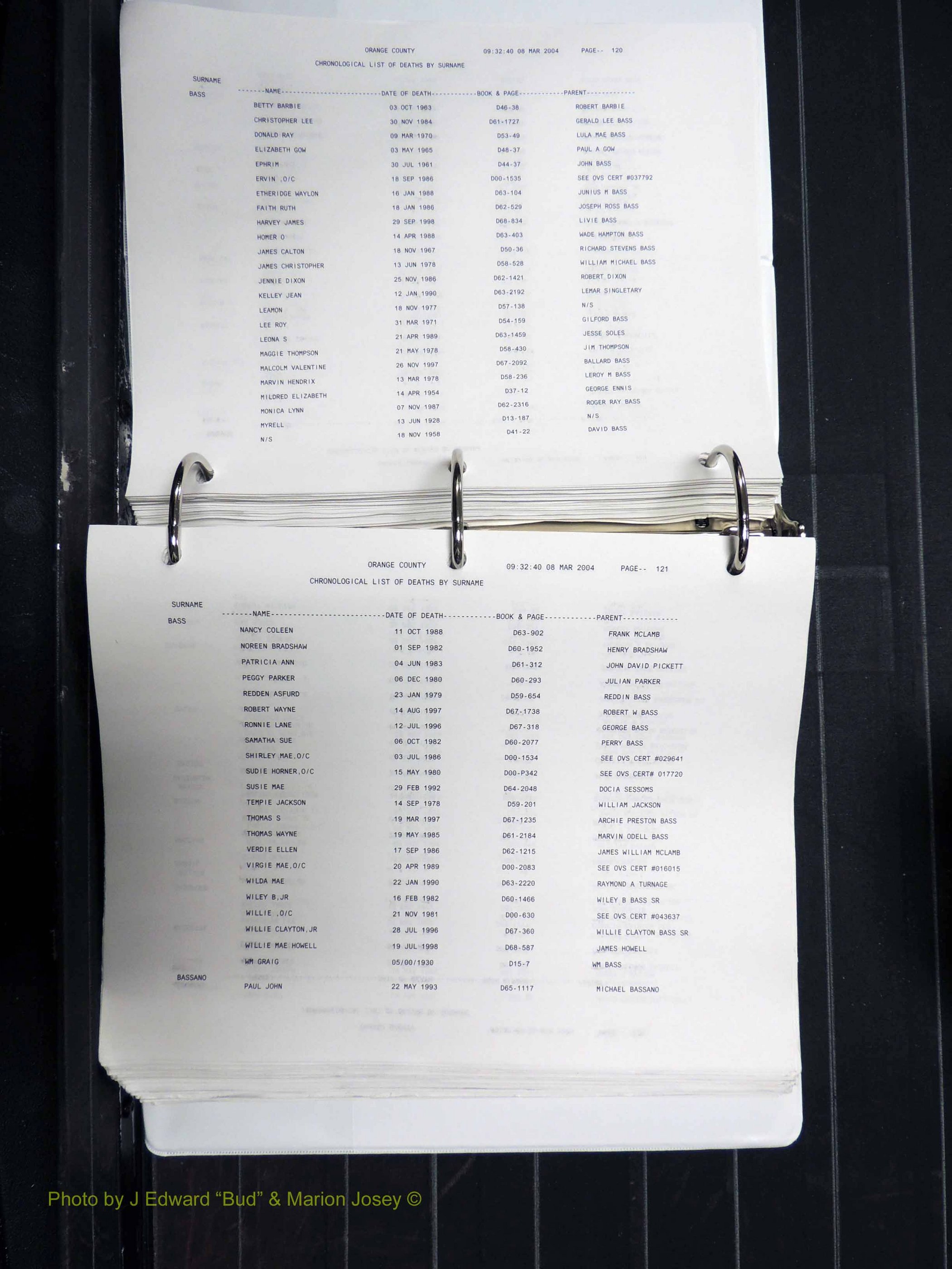 Orange Co, NC, Death Index, A-G, 1913-1998 (162).JPG