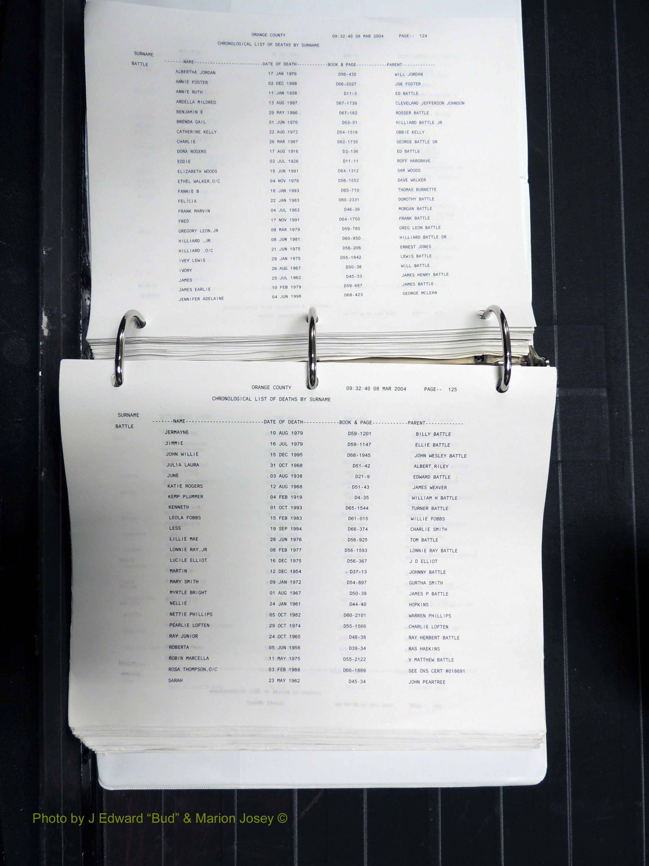 Orange Co, NC, Death Index, A-G, 1913-1998 (164).JPG