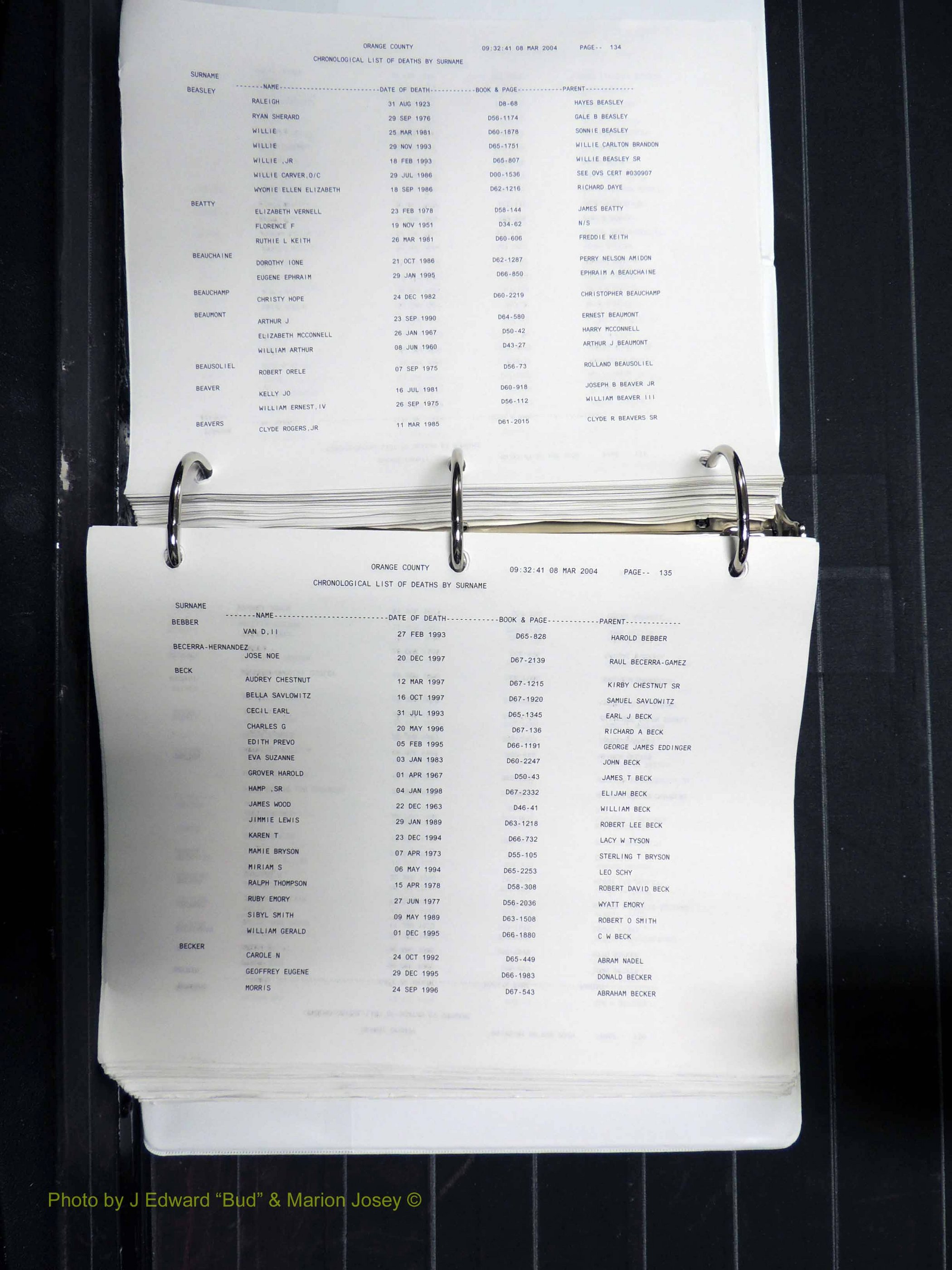 Orange Co, NC, Death Index, A-G, 1913-1998 (169).JPG
