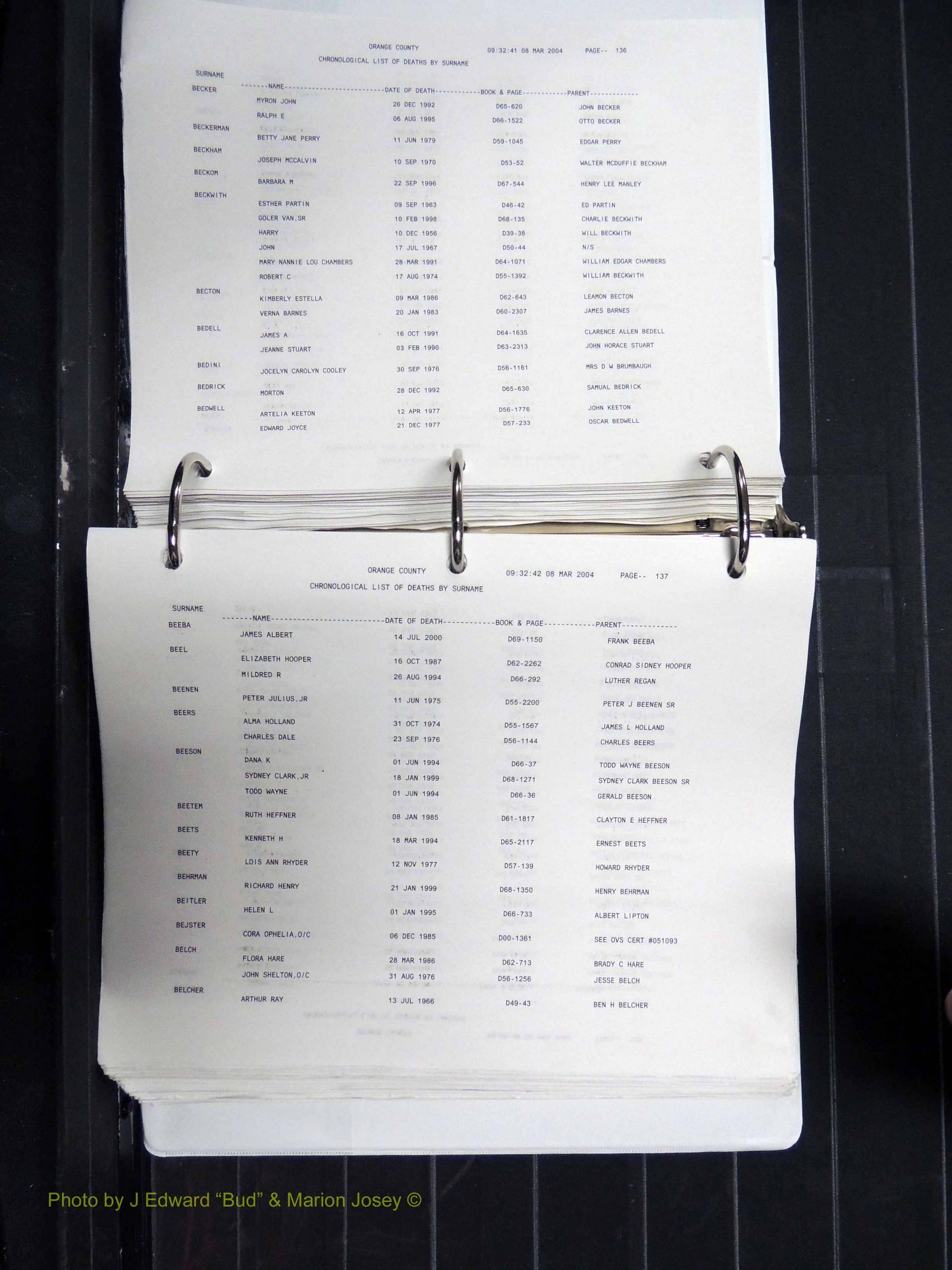 Orange Co, NC, Death Index, A-G, 1913-1998 (170).JPG