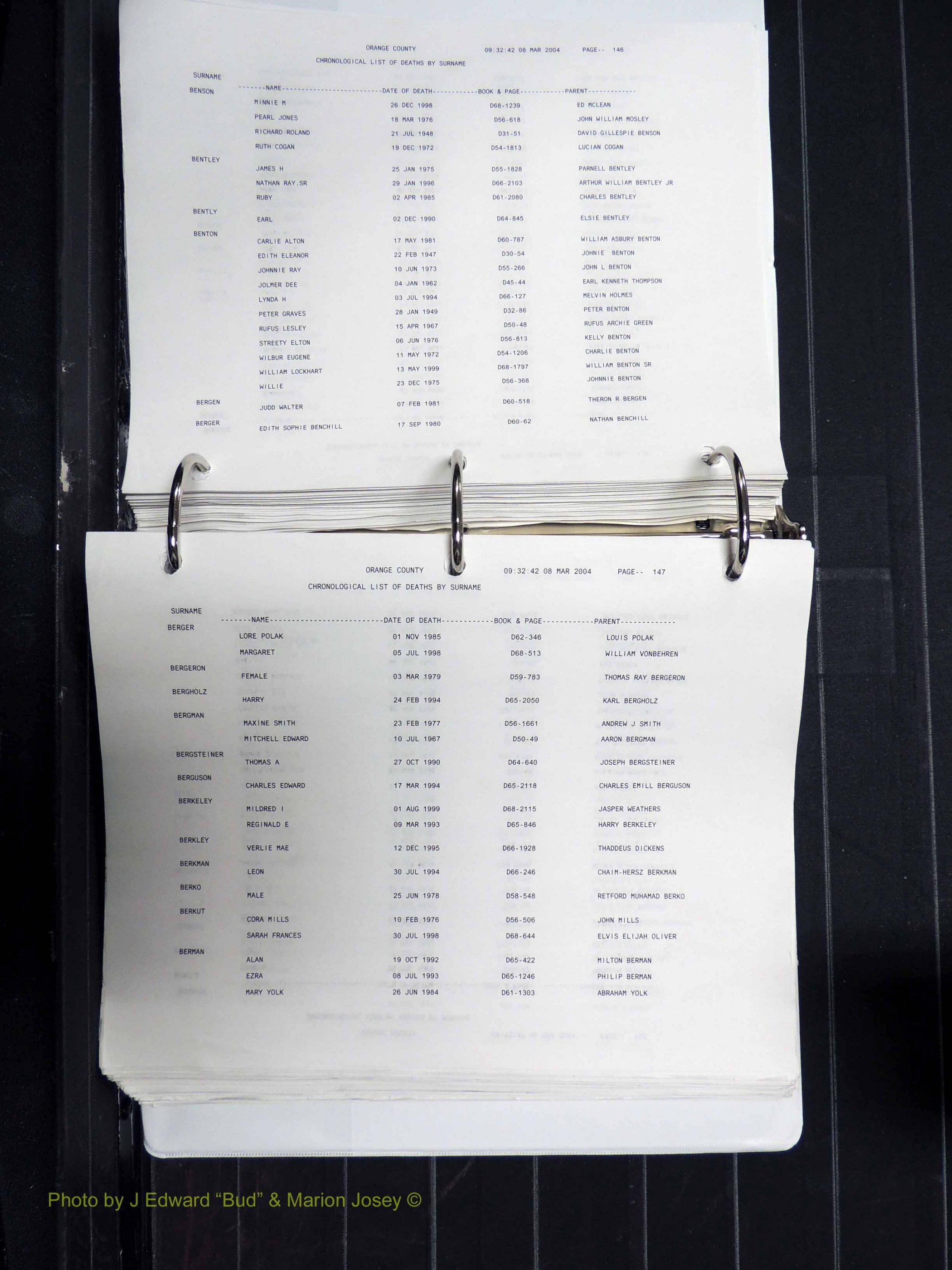 Orange Co, NC, Death Index, A-G, 1913-1998 (175).JPG
