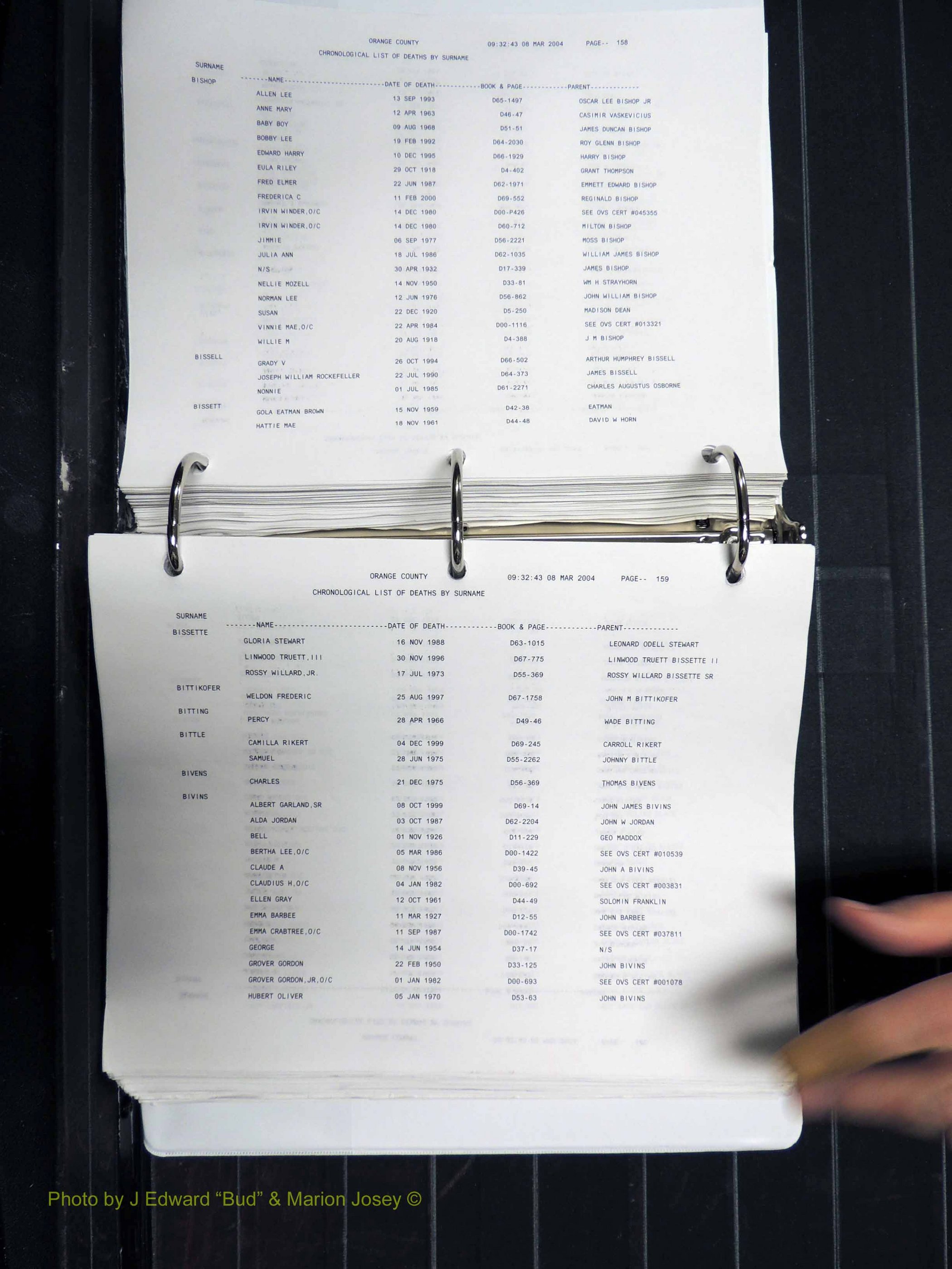 Orange Co, NC, Death Index, A-G, 1913-1998 (181).JPG