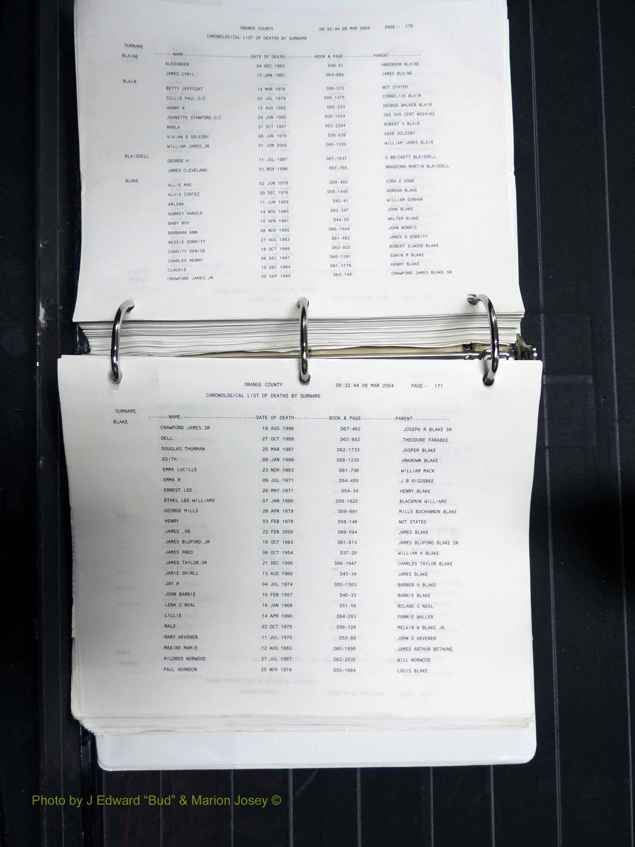 Orange Co, NC, Death Index, A-G, 1913-1998 (187).JPG