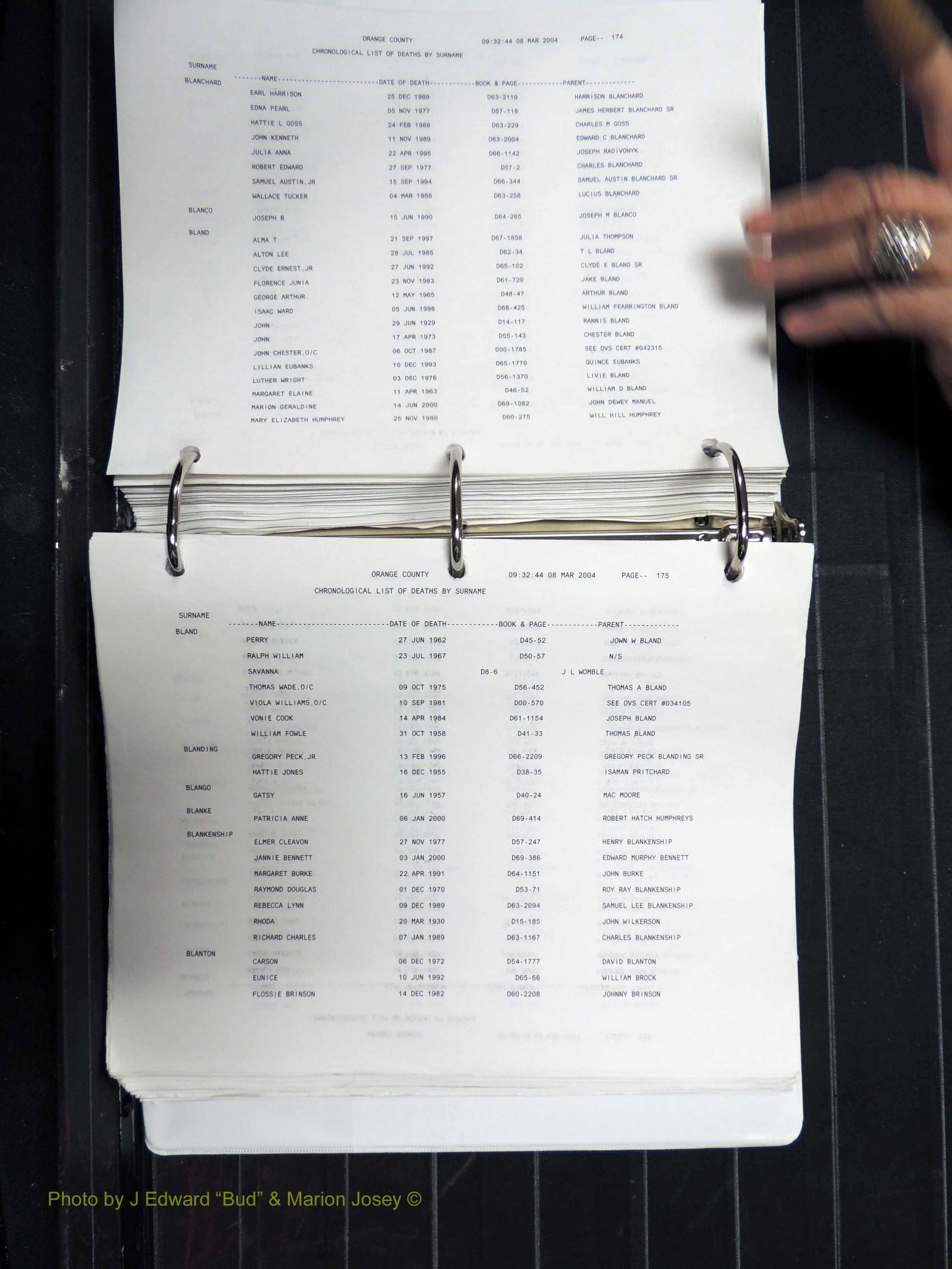 Orange Co, NC, Death Index, A-G, 1913-1998 (189).JPG