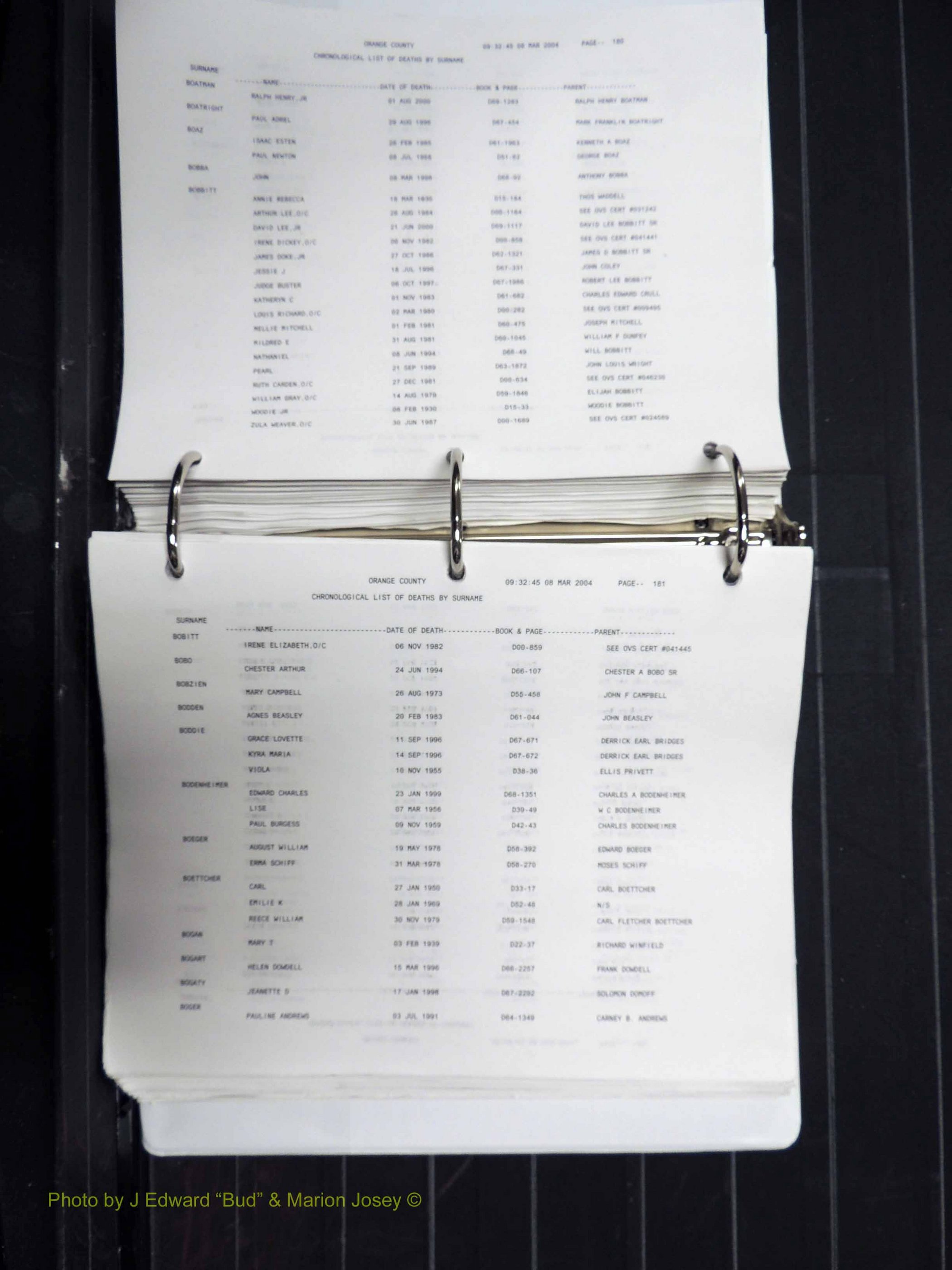 Orange Co, NC, Death Index, A-G, 1913-1998 (192).JPG