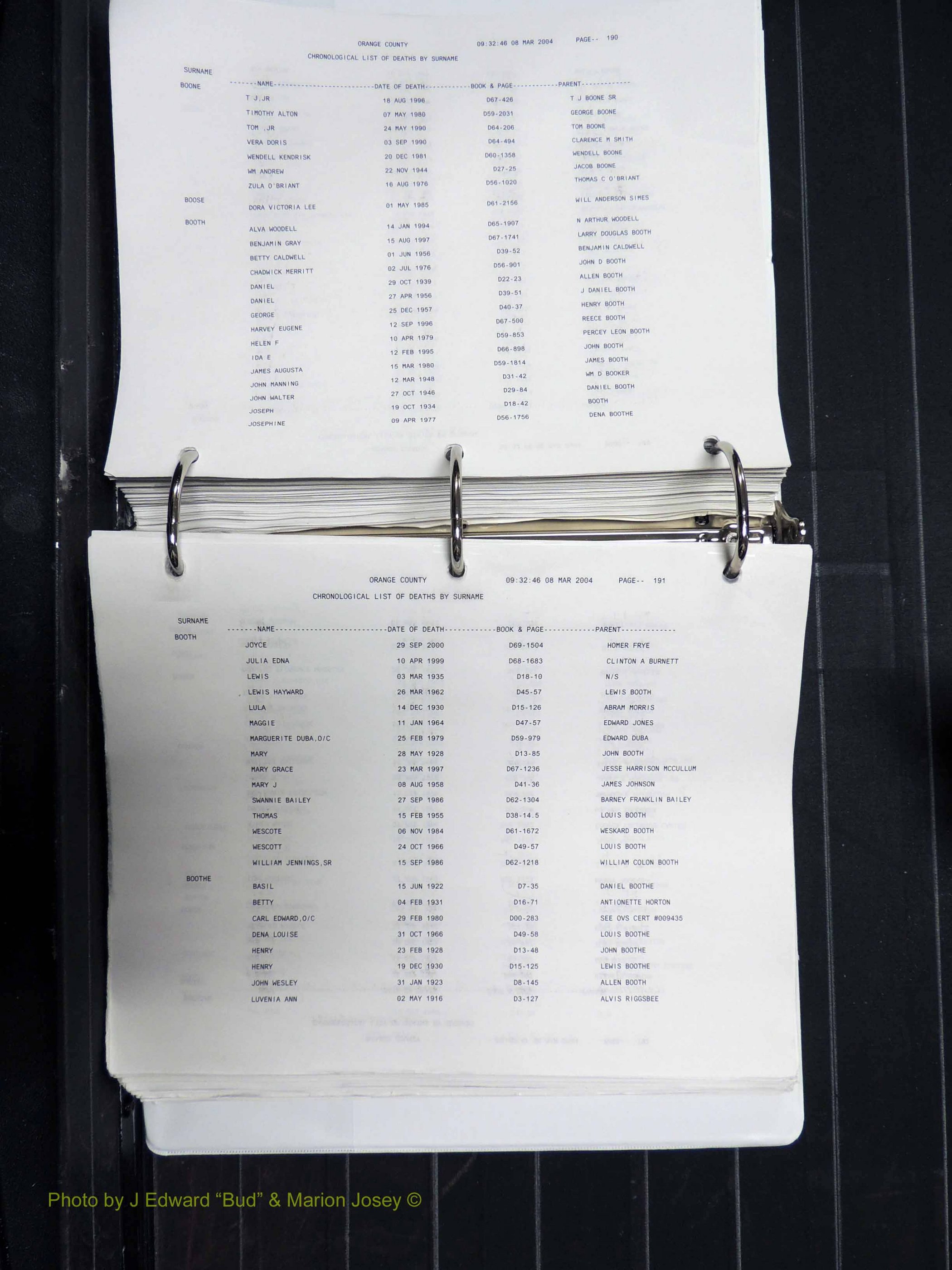 Orange Co, NC, Death Index, A-G, 1913-1998 (197).JPG