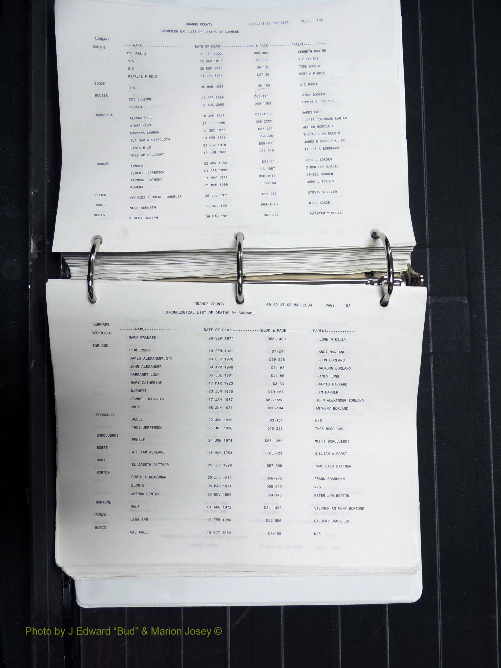 Orange Co, NC, Death Index, A-G, 1913-1998 (199).JPG