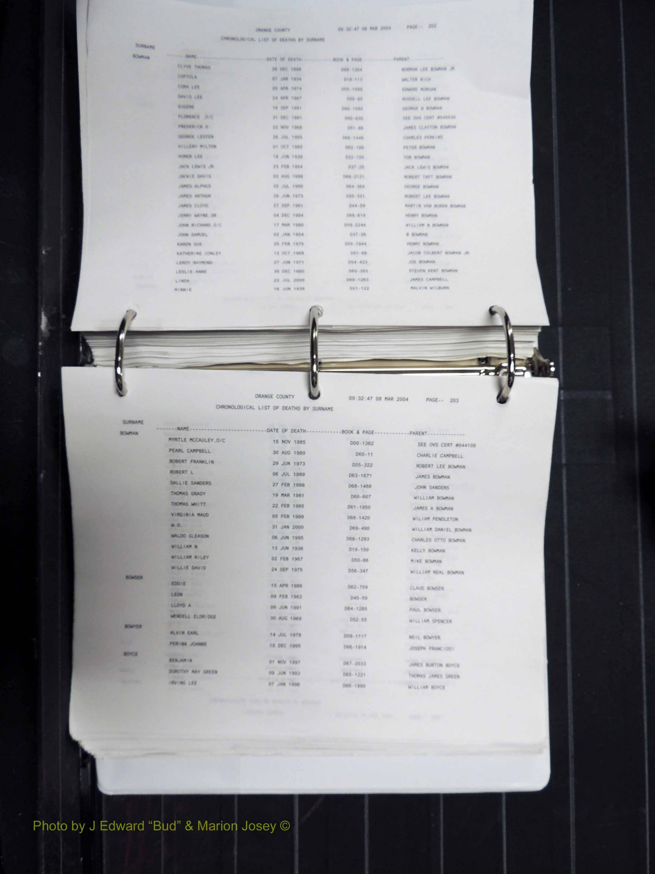 Orange Co, NC, Death Index, A-G, 1913-1998 (204).JPG