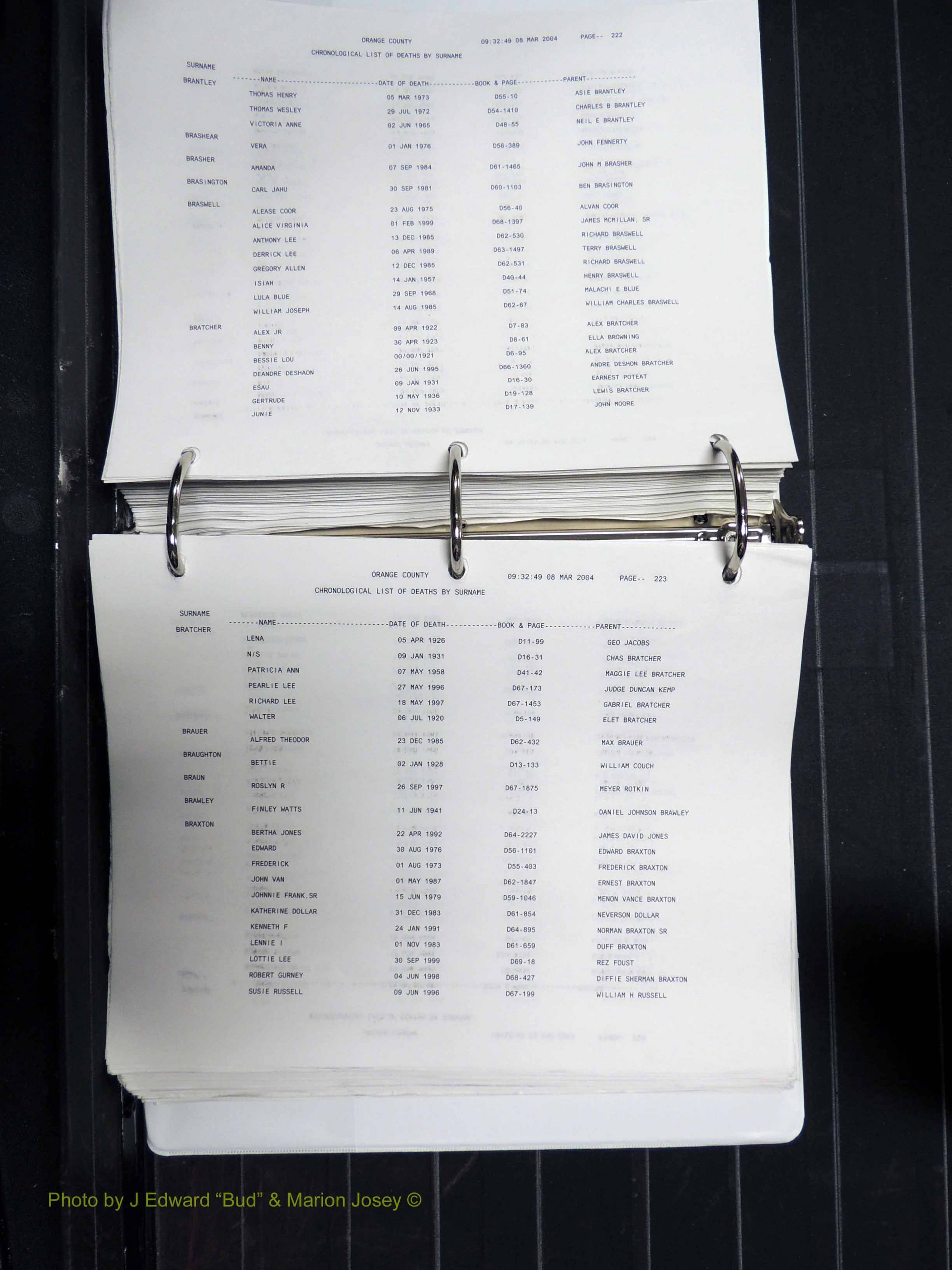 Orange Co, NC, Death Index, A-G, 1913-1998 (214).JPG