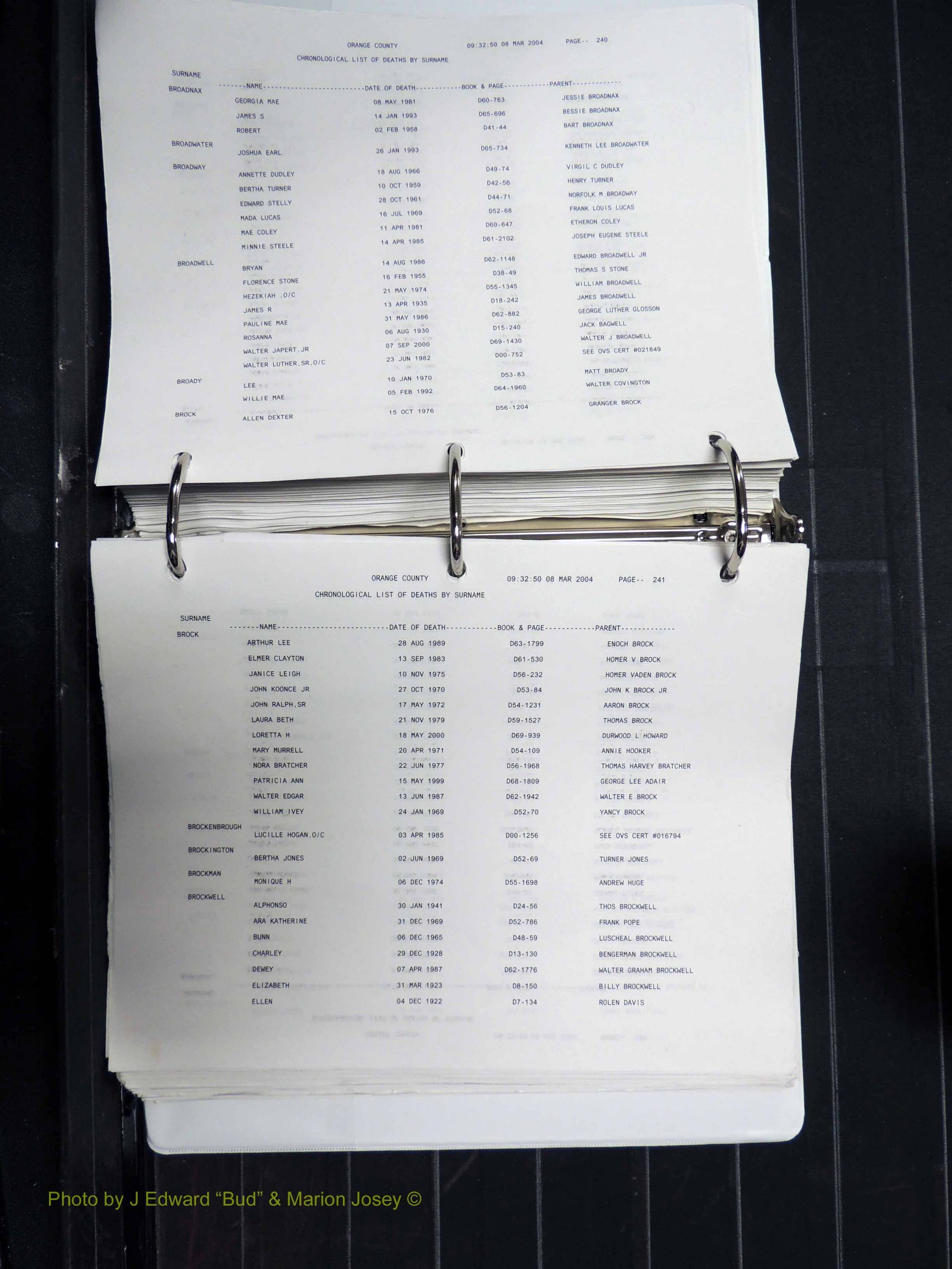 Orange Co, NC, Death Index, A-G, 1913-1998 (223).JPG