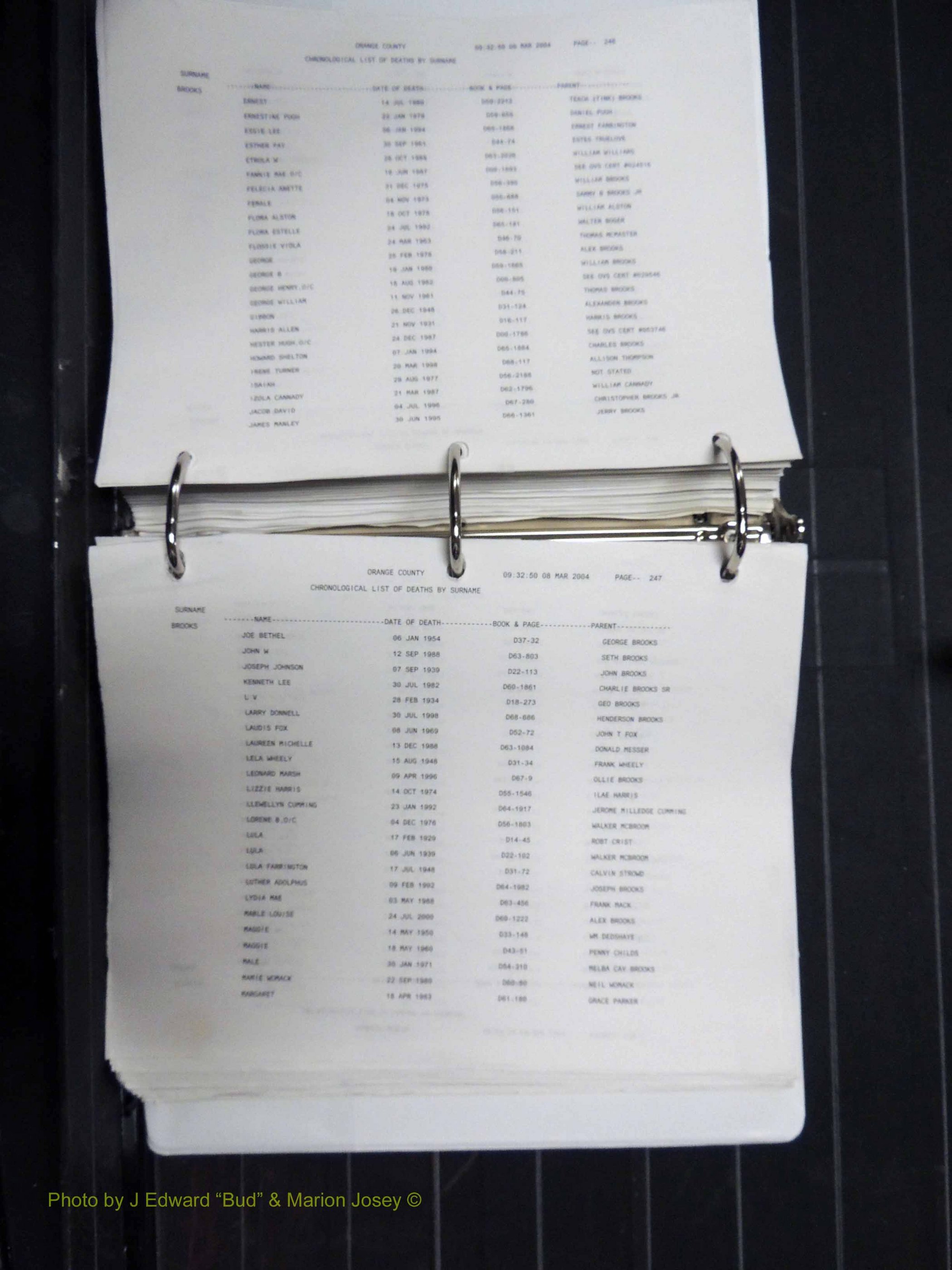 Orange Co, NC, Death Index, A-G, 1913-1998 (226).JPG
