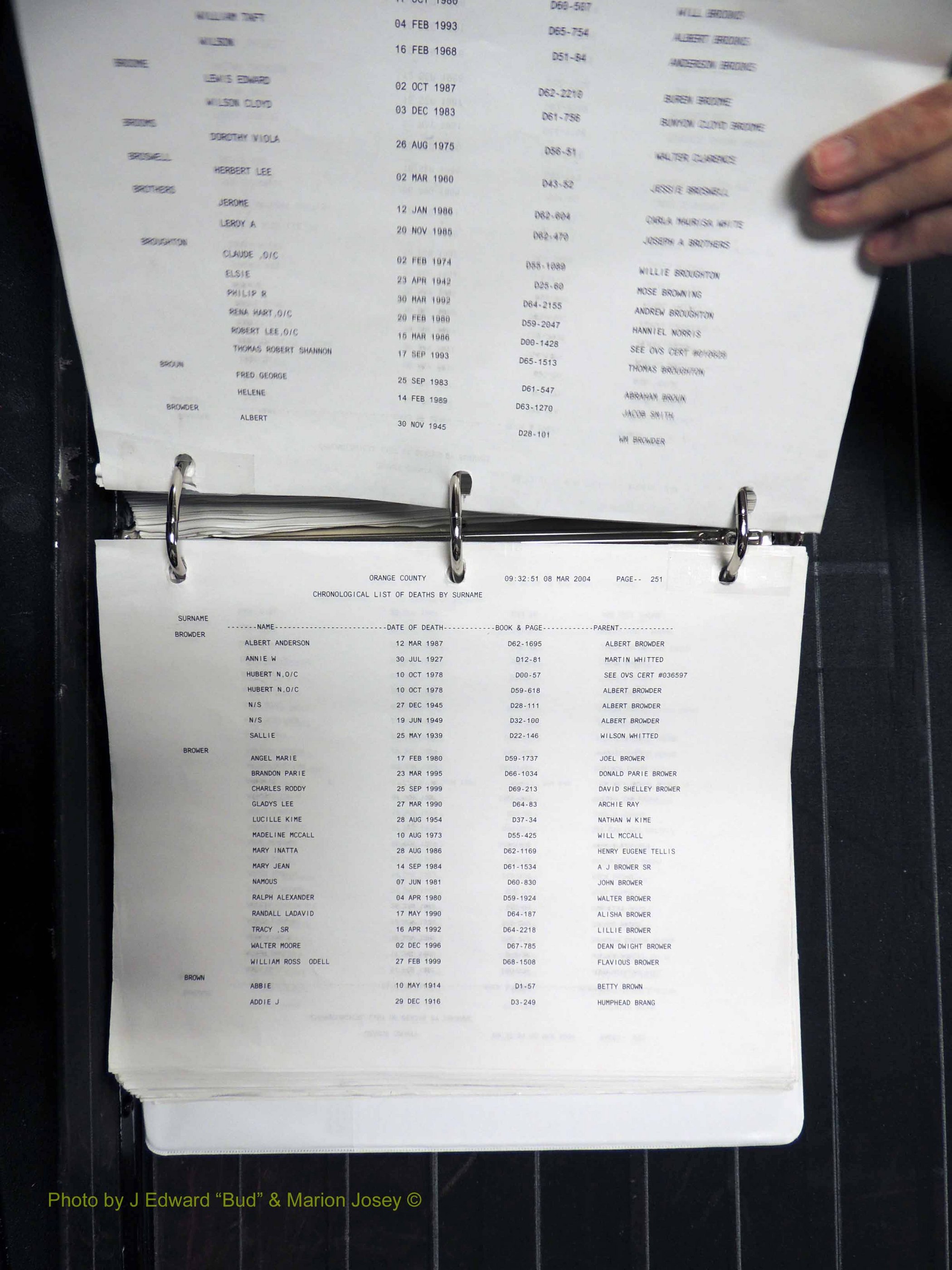 Orange Co, NC, Death Index, A-G, 1913-1998 (228).JPG