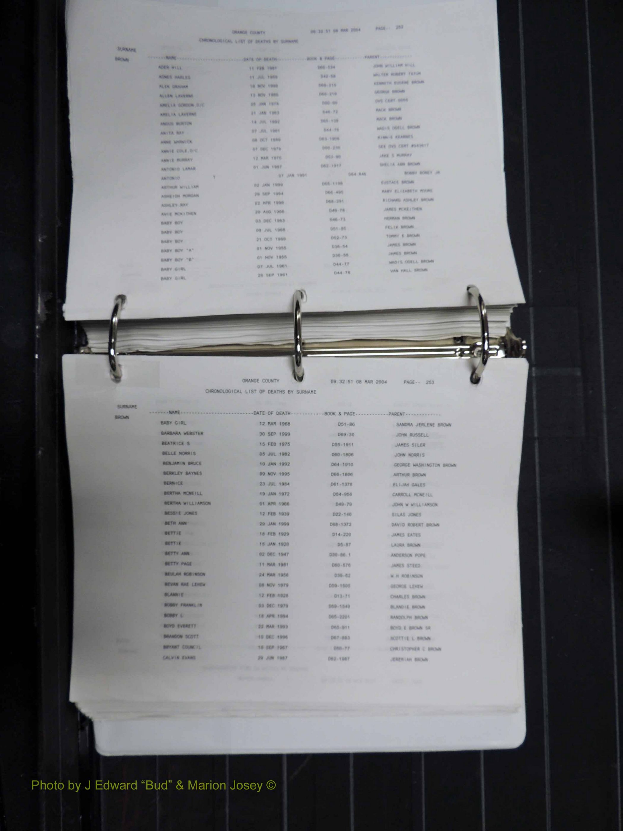 Orange Co, NC, Death Index, A-G, 1913-1998 (230).JPG