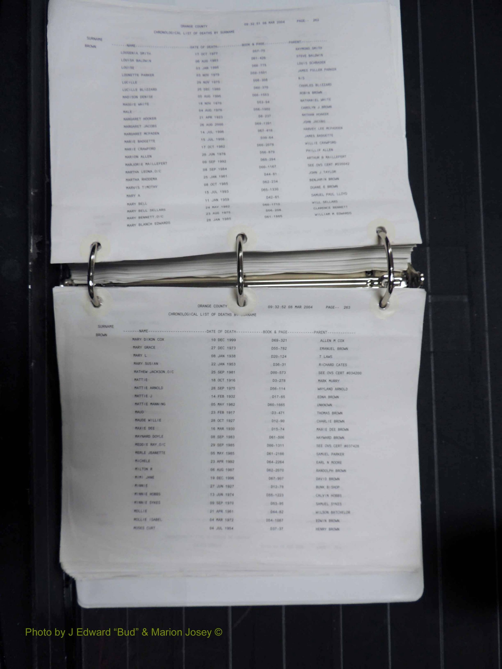 Orange Co, NC, Death Index, A-G, 1913-1998 (235).JPG