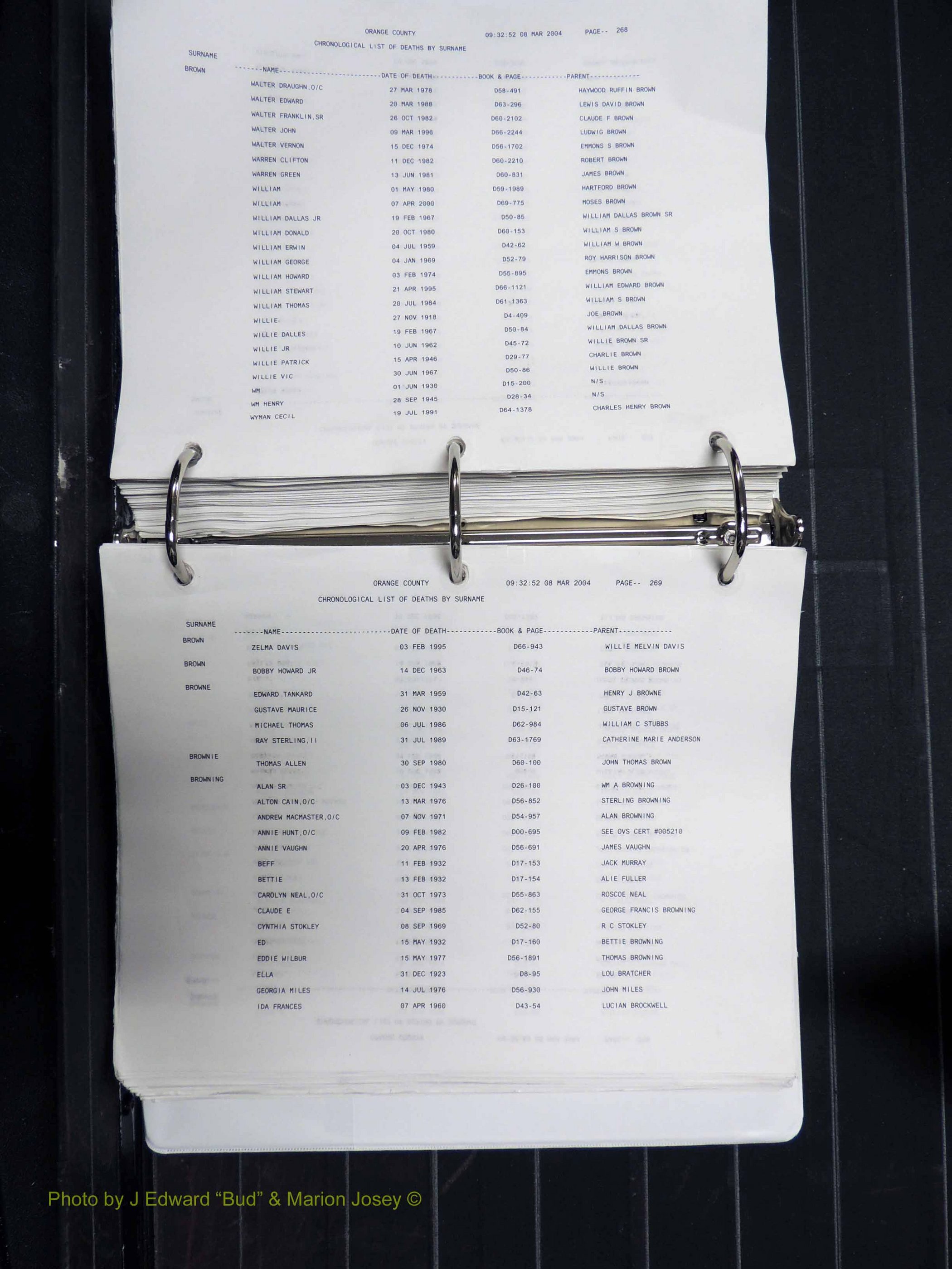 Orange Co, NC, Death Index, A-G, 1913-1998 (238).JPG