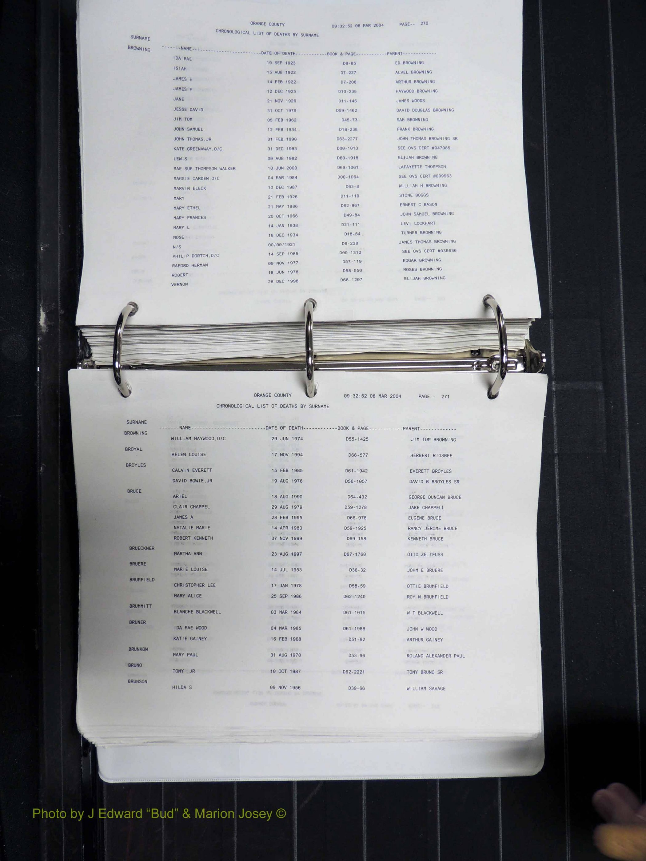 Orange Co, NC, Death Index, A-G, 1913-1998 (239).JPG