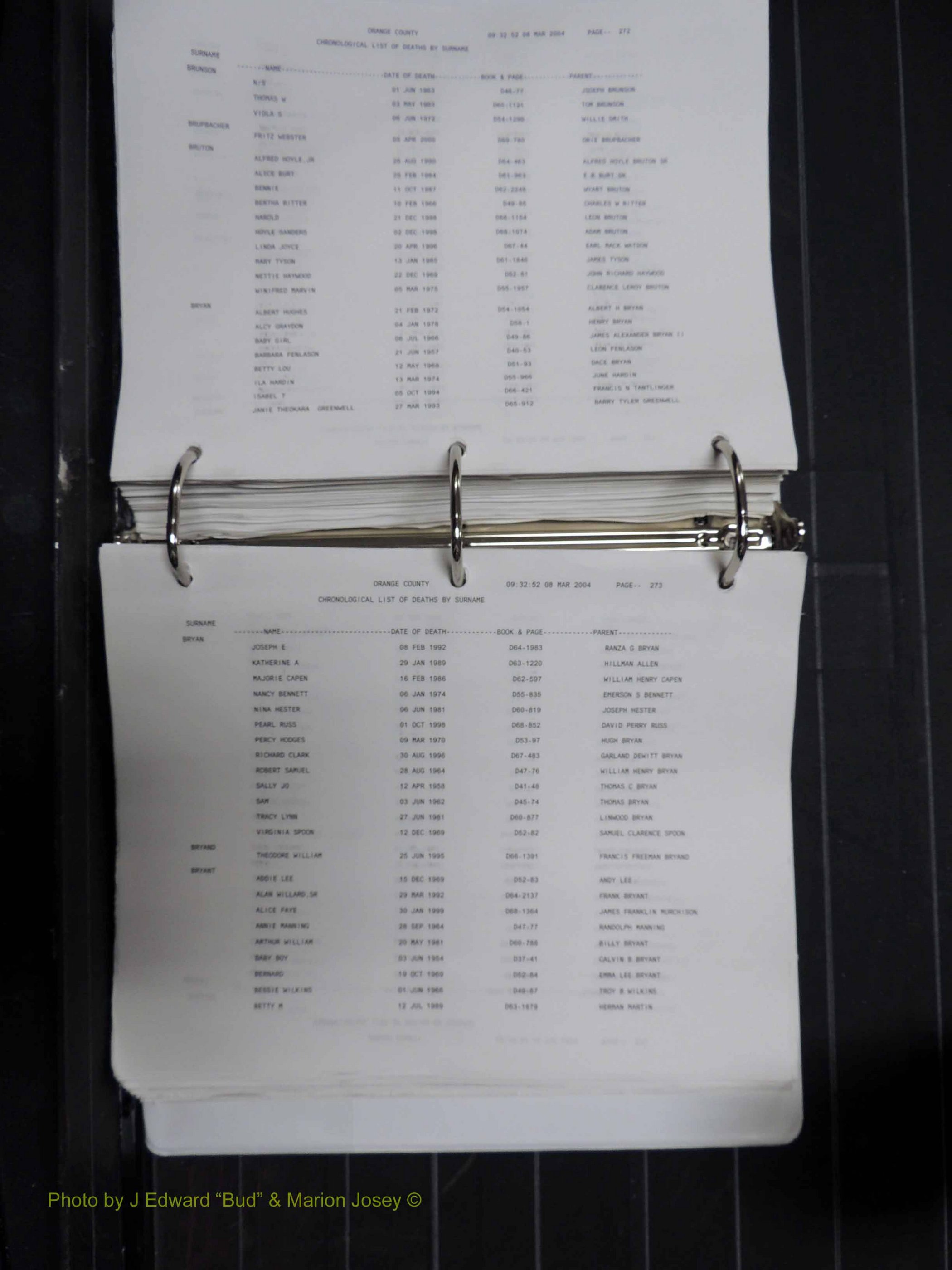 Orange Co, NC, Death Index, A-G, 1913-1998 (240).JPG