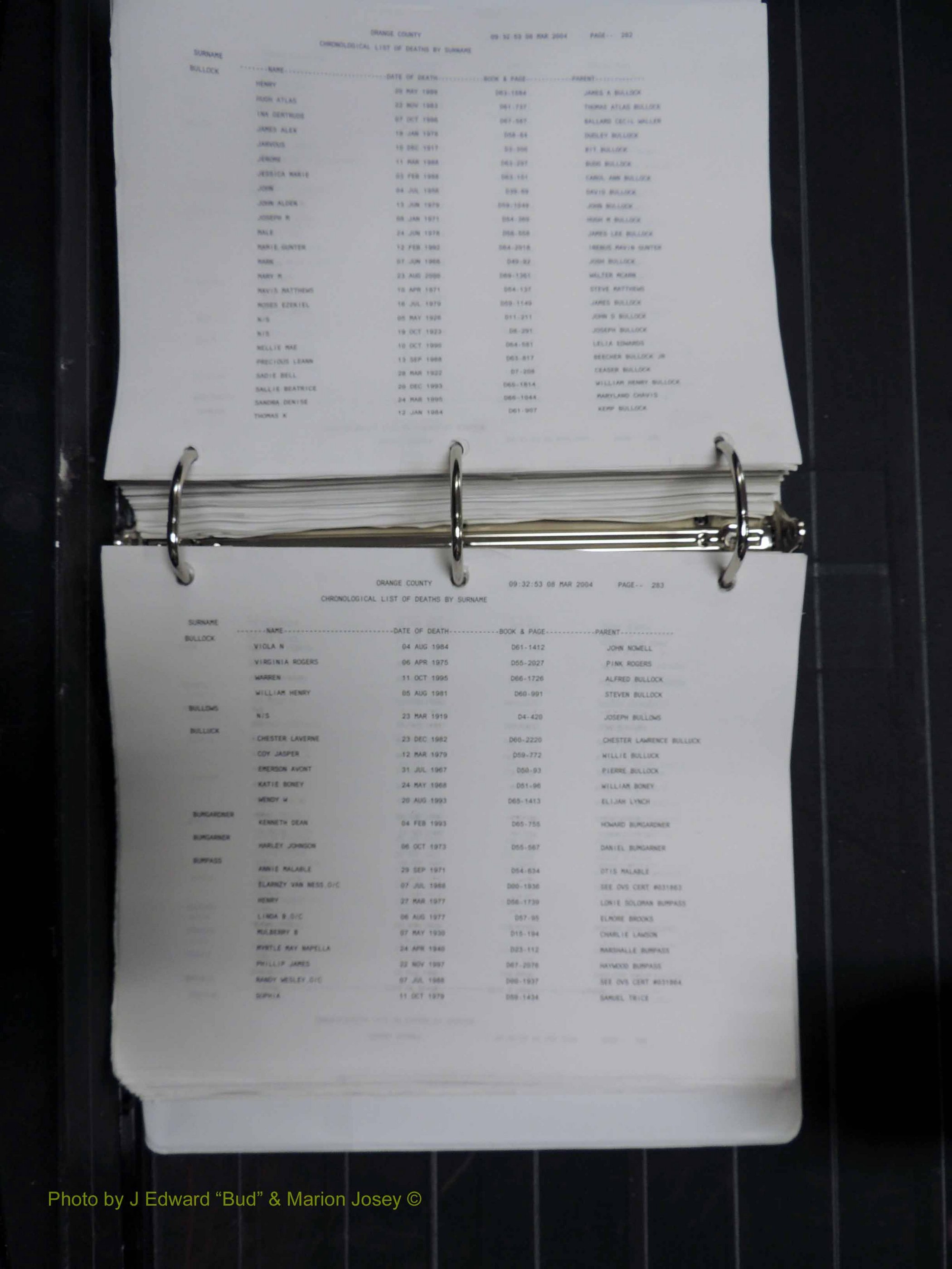 Orange Co, NC, Death Index, A-G, 1913-1998 (245).JPG