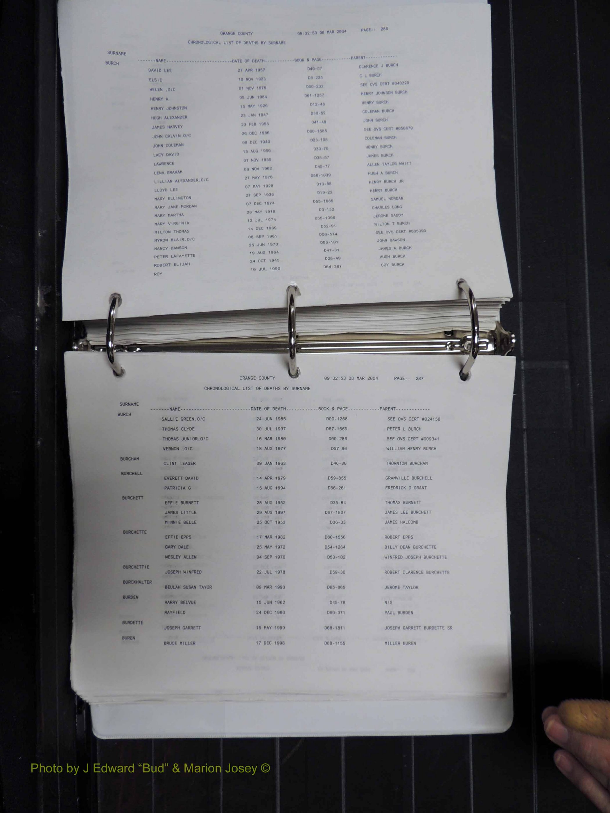 Orange Co, NC, Death Index, A-G, 1913-1998 (247).JPG