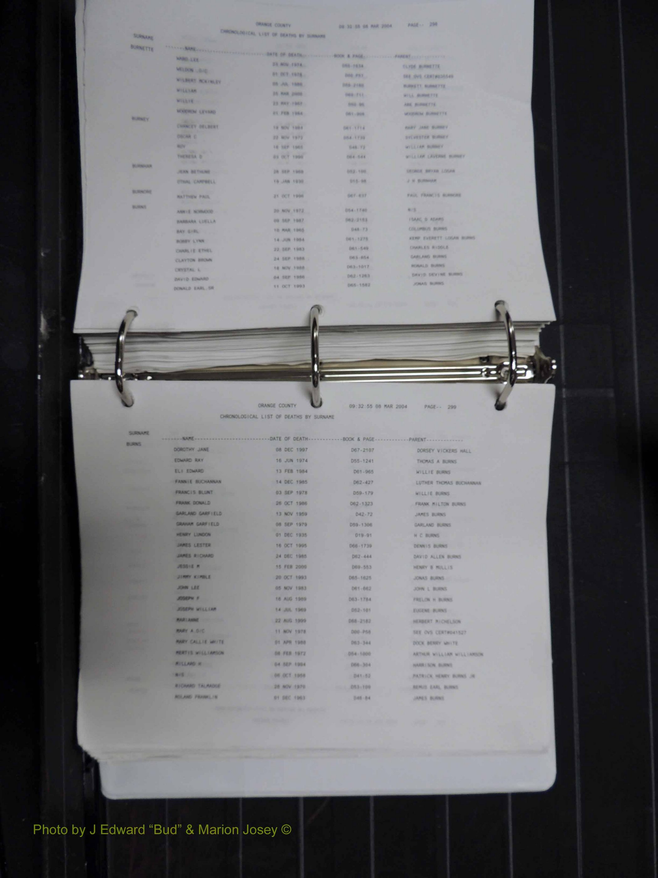 Orange Co, NC, Death Index, A-G, 1913-1998 (253).JPG