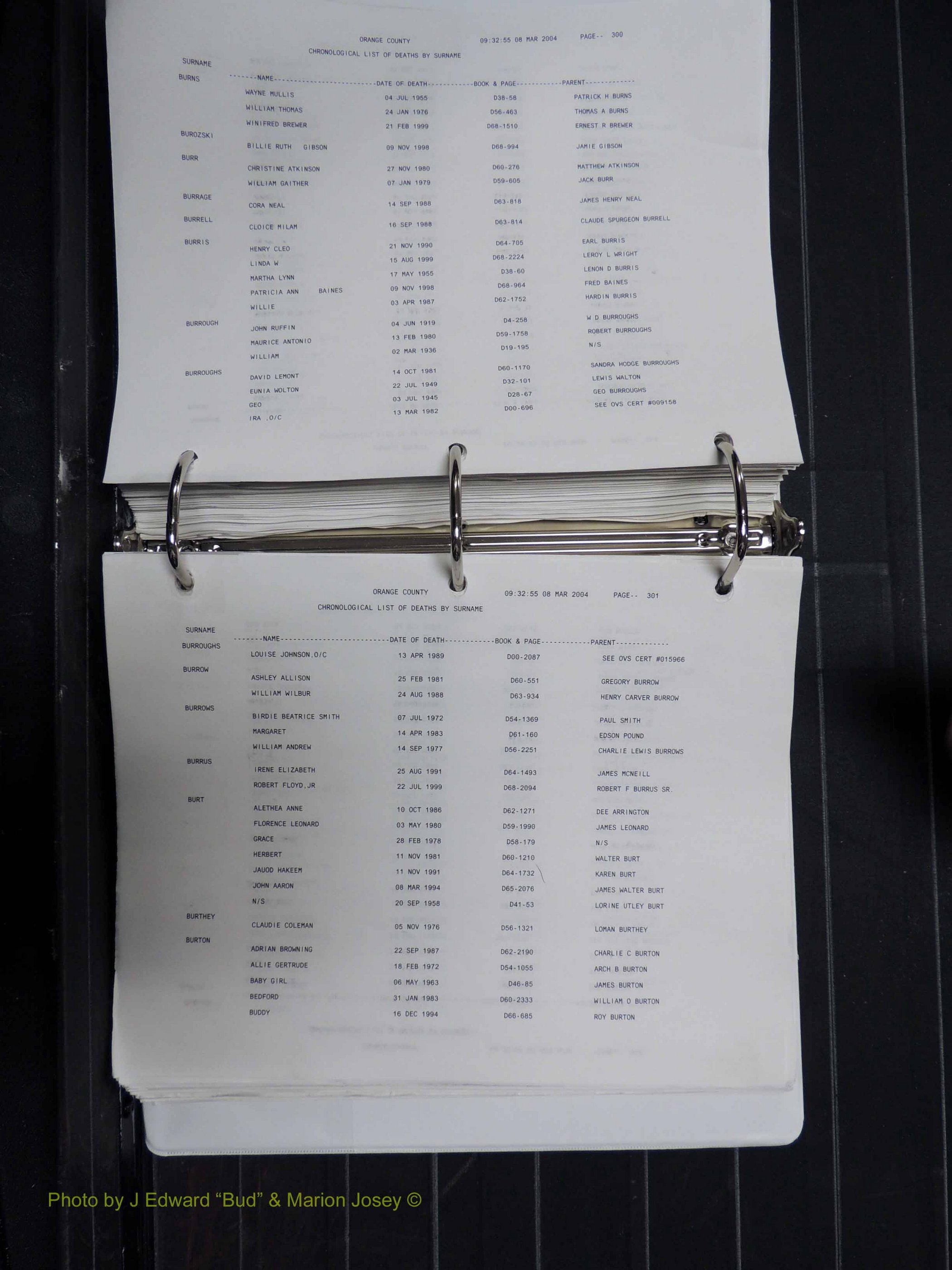 Orange Co, NC, Death Index, A-G, 1913-1998 (254).JPG