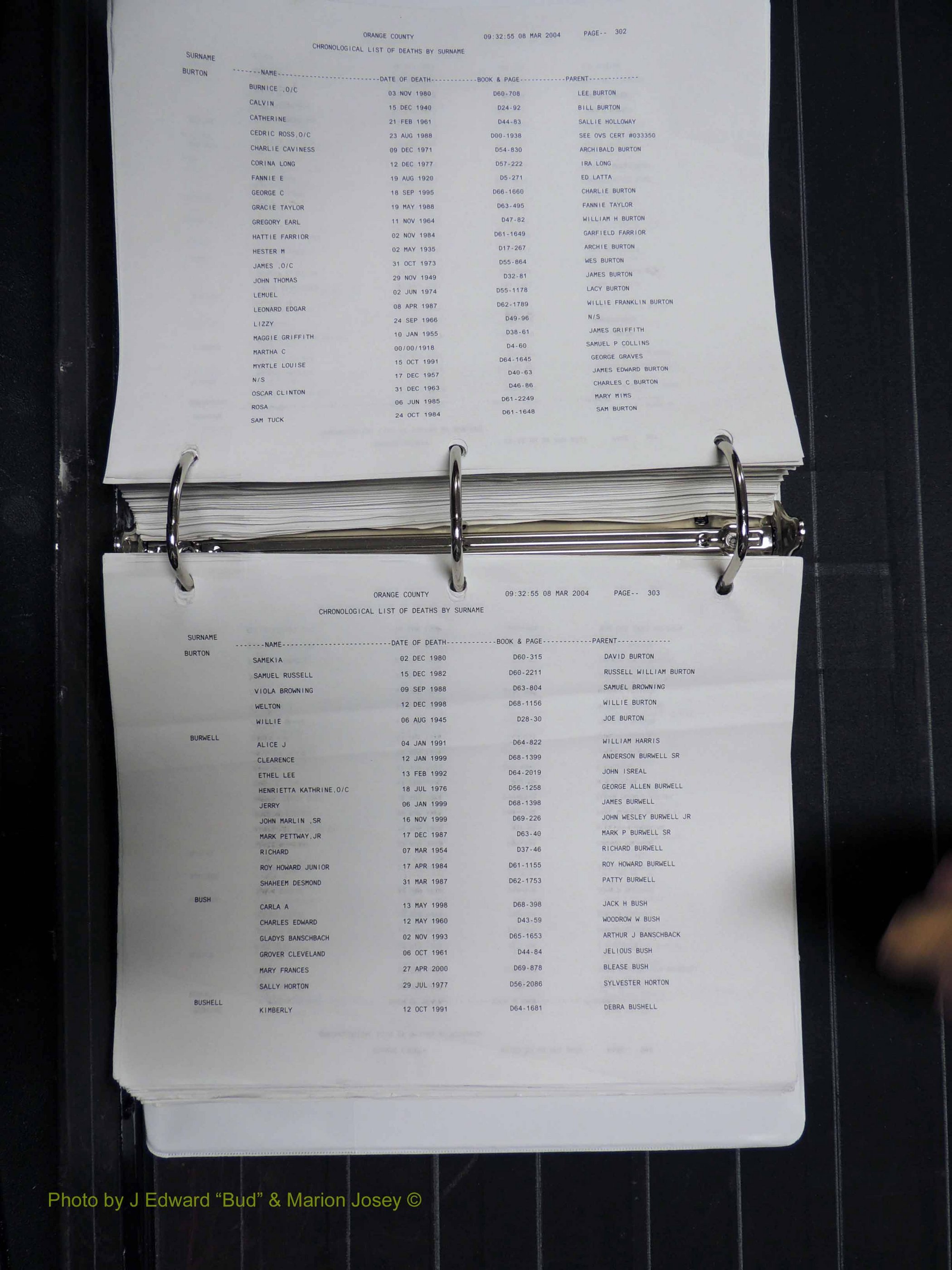 Orange Co, NC, Death Index, A-G, 1913-1998 (255).JPG