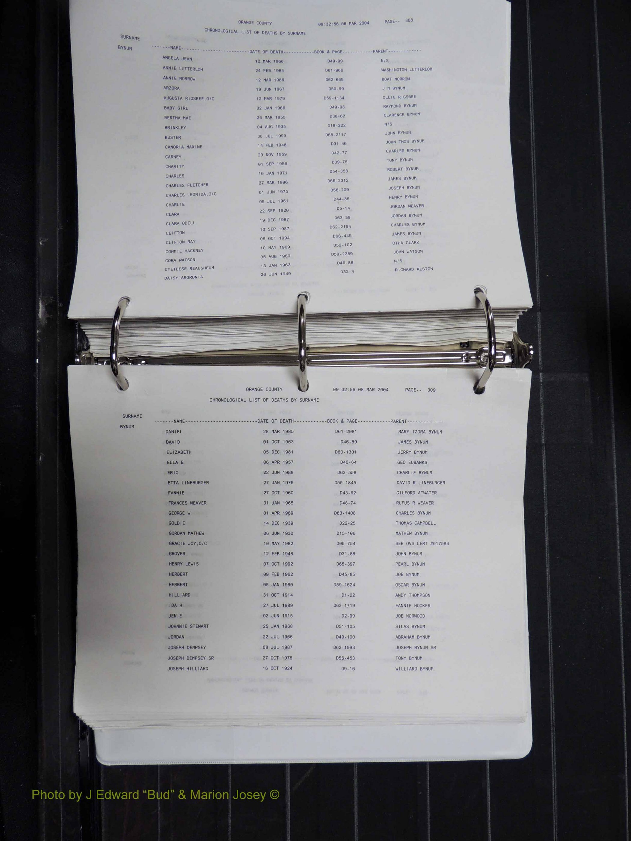 Orange Co, NC, Death Index, A-G, 1913-1998 (258).JPG