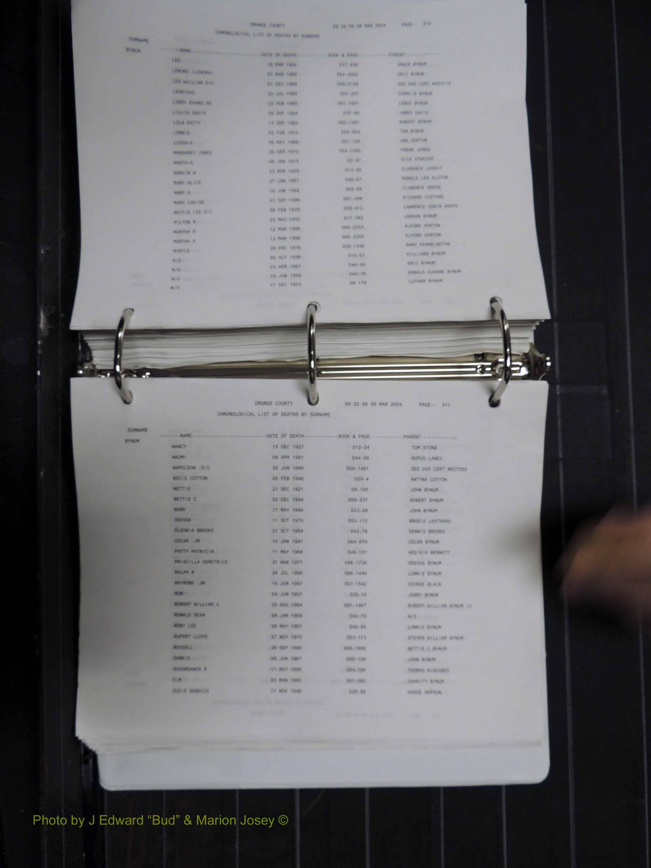 Orange Co, NC, Death Index, A-G, 1913-1998 (259).JPG