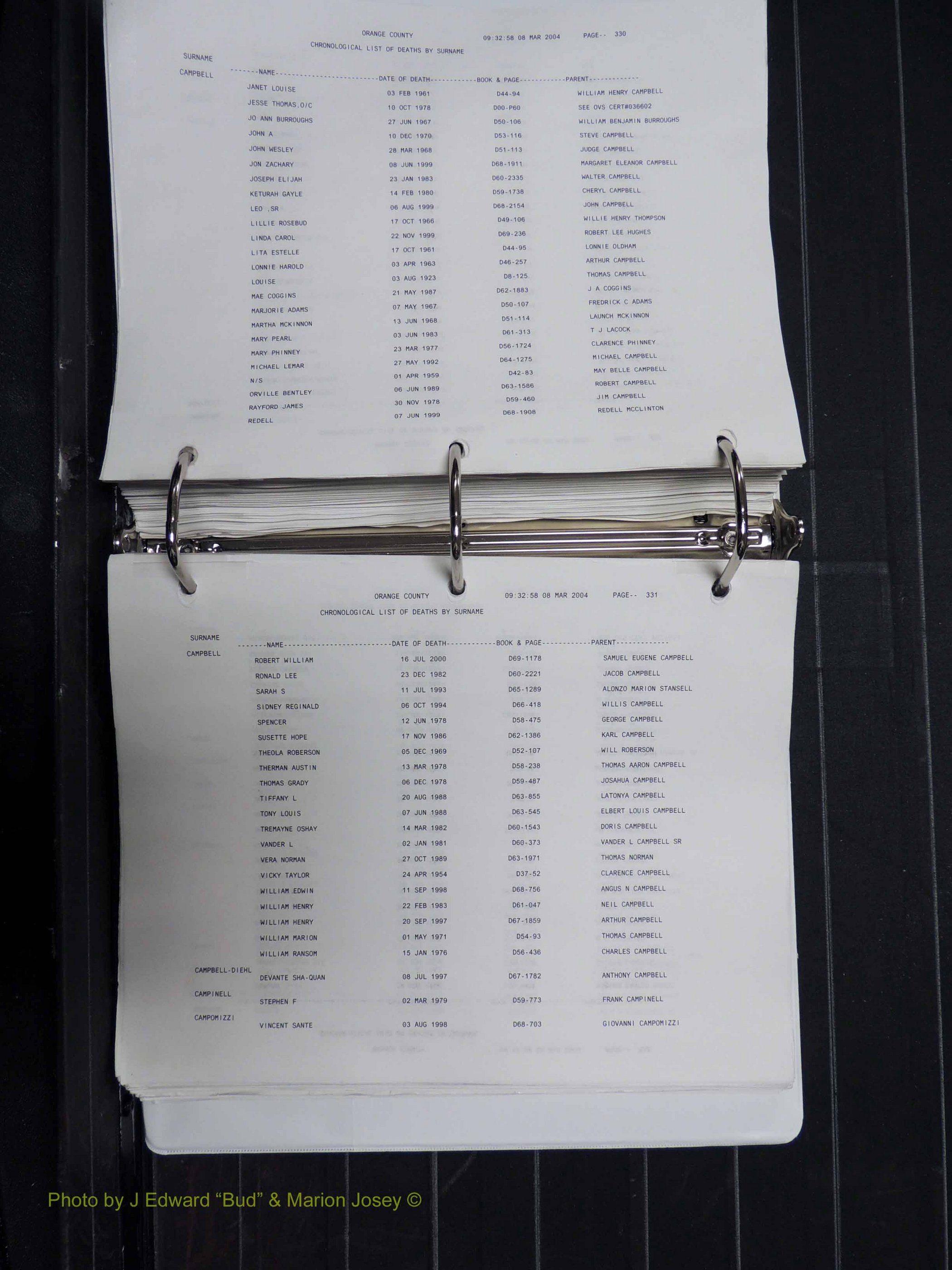 Orange Co, NC, Death Index, A-G, 1913-1998 (270).JPG