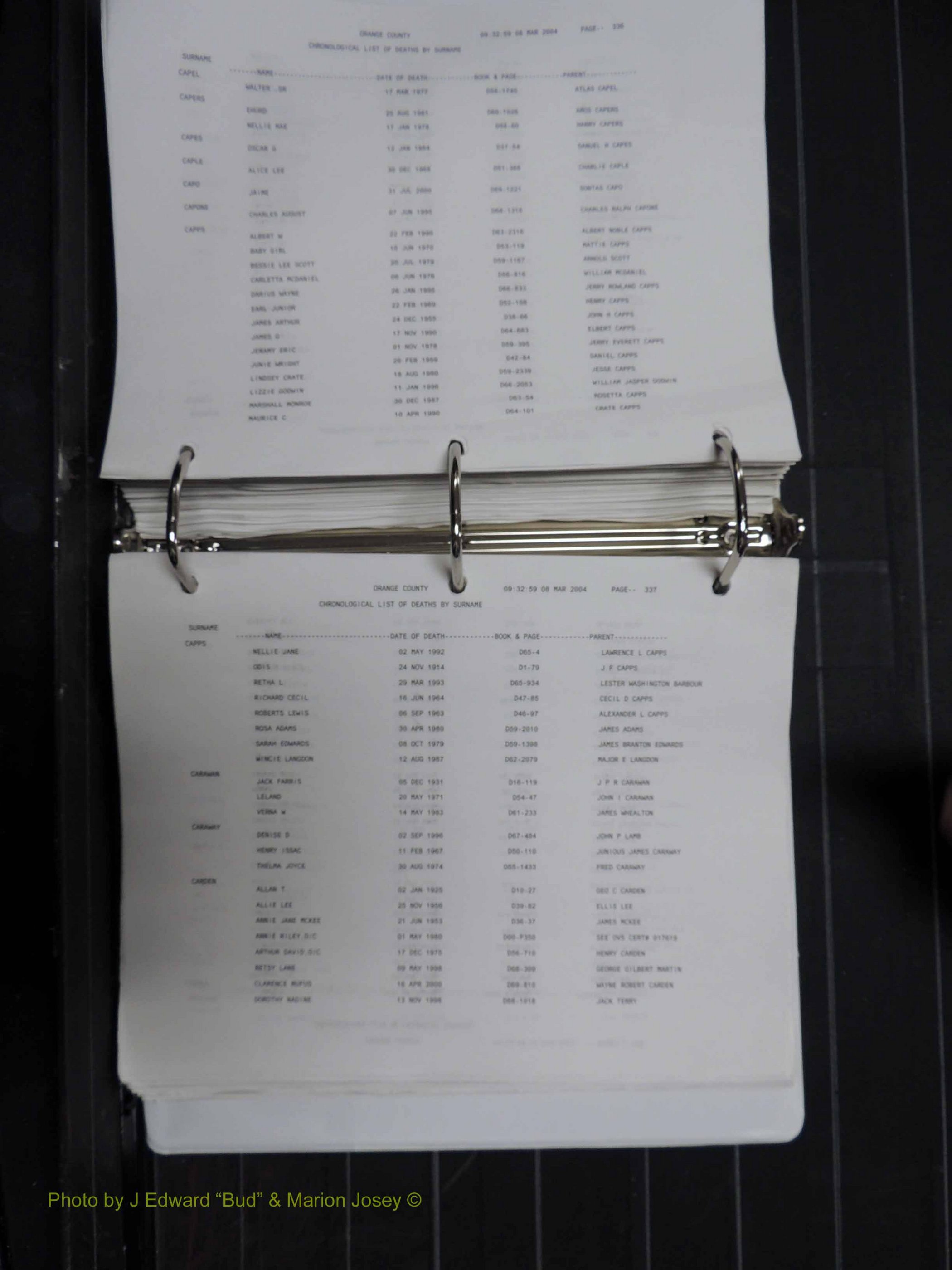 Orange Co, NC, Death Index, A-G, 1913-1998 (273).JPG
