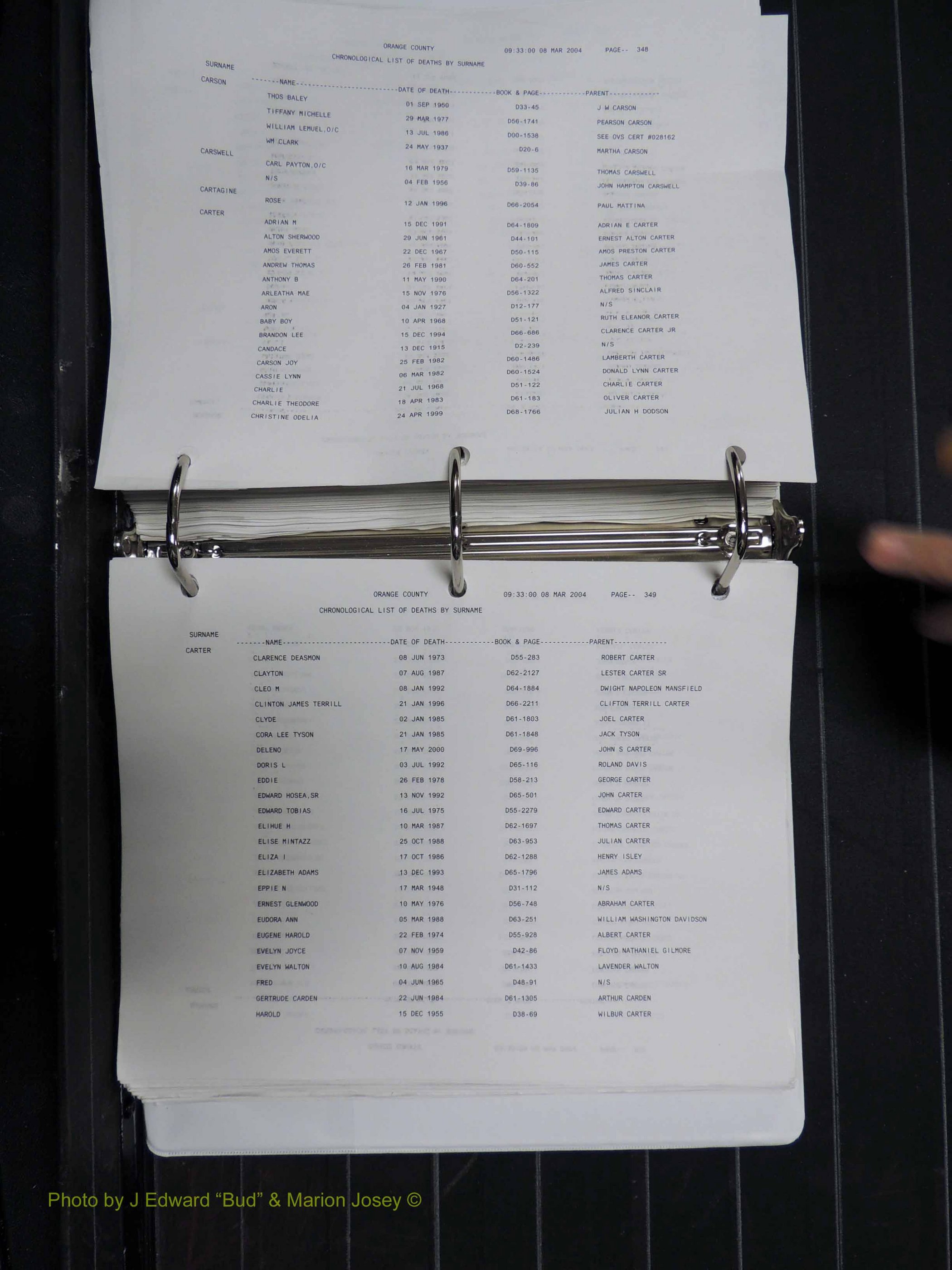 Orange Co, NC, Death Index, A-G, 1913-1998 (279).JPG