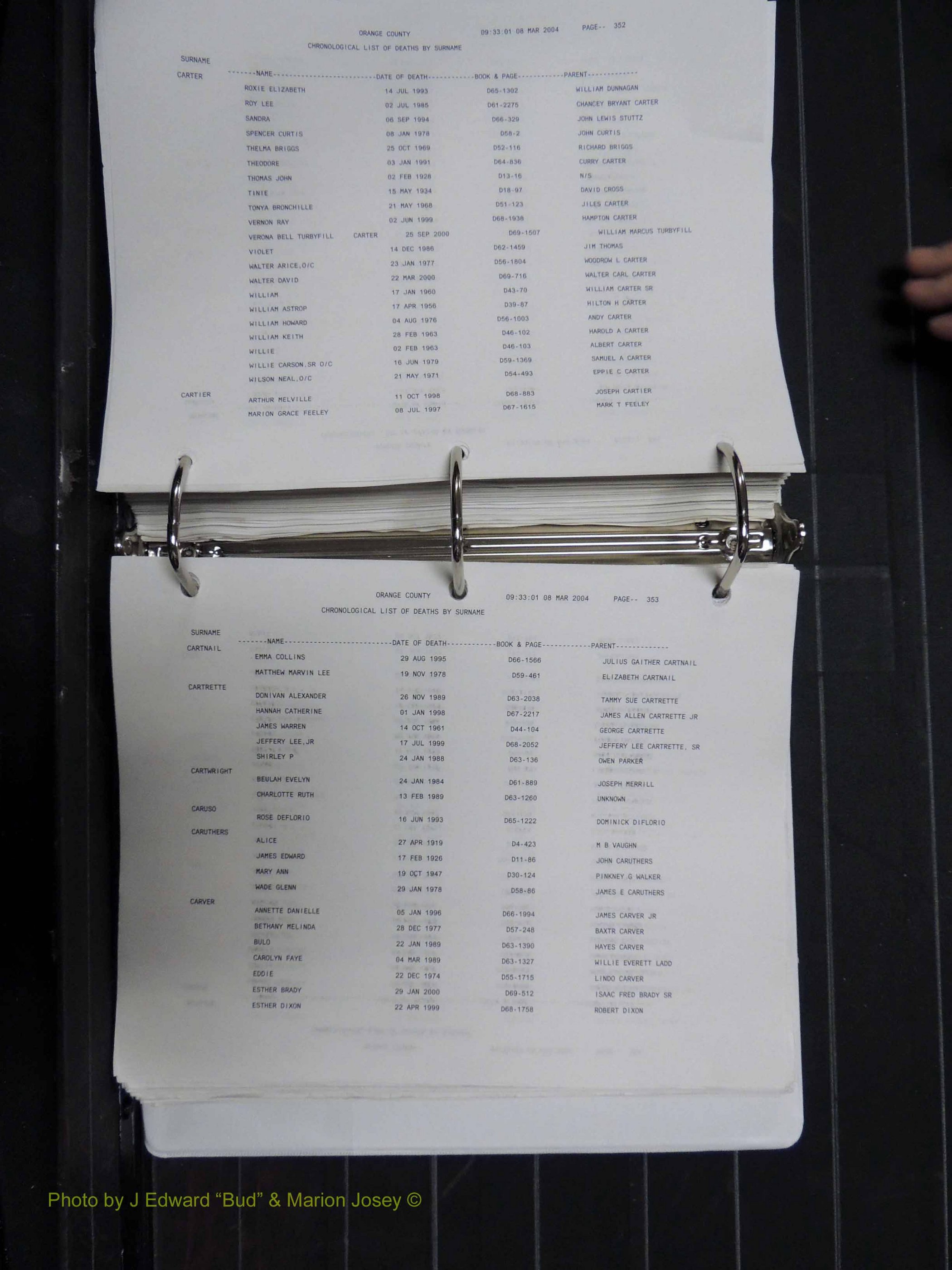 Orange Co, NC, Death Index, A-G, 1913-1998 (281).JPG