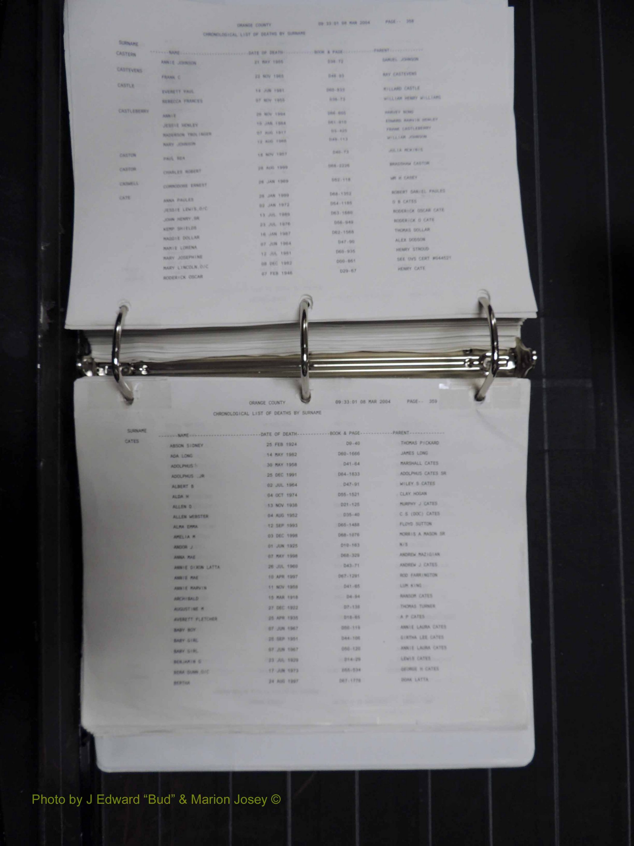 Orange Co, NC, Death Index, A-G, 1913-1998 (284).JPG