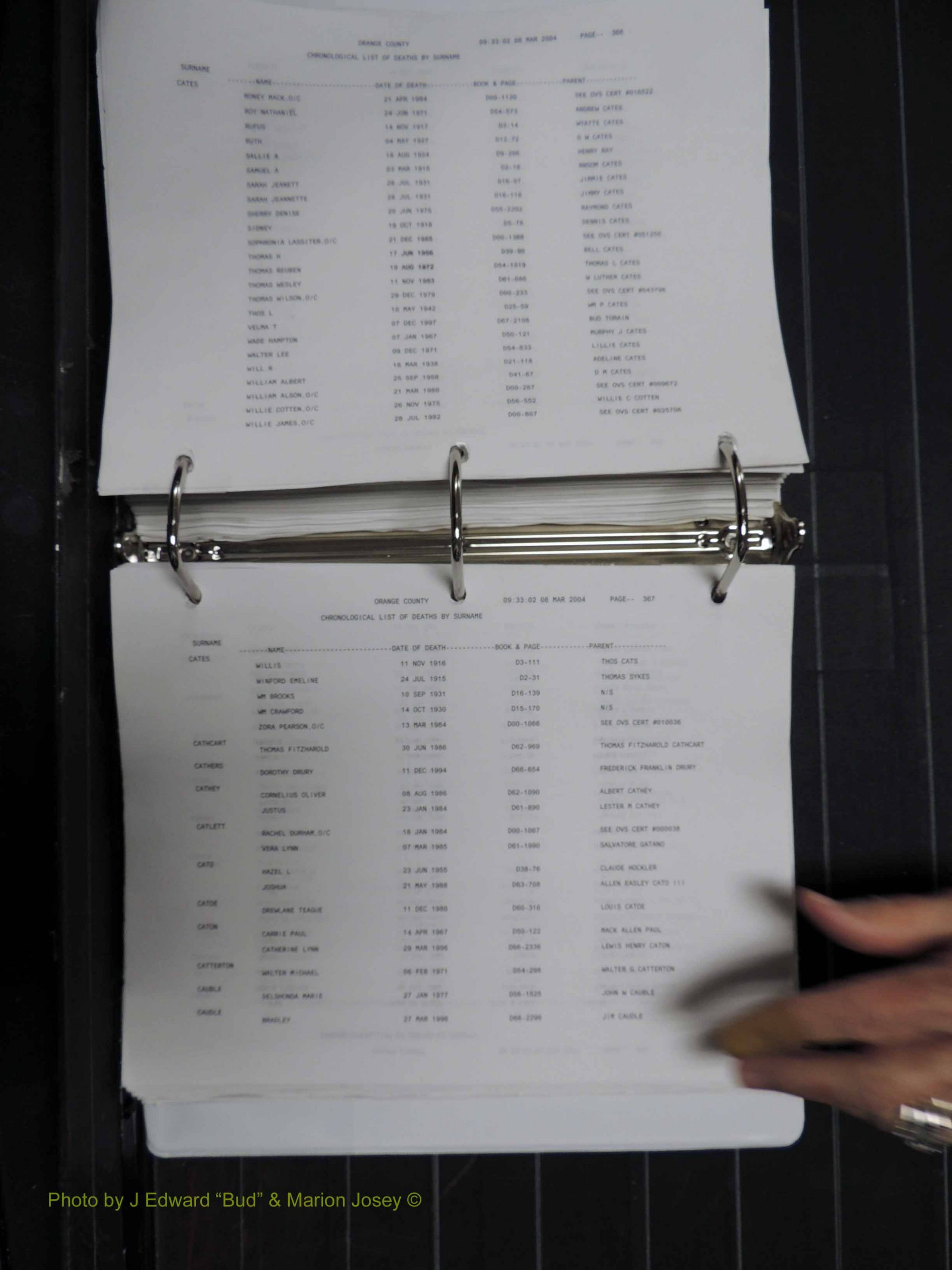 Orange Co, NC, Death Index, A-G, 1913-1998 (288).JPG