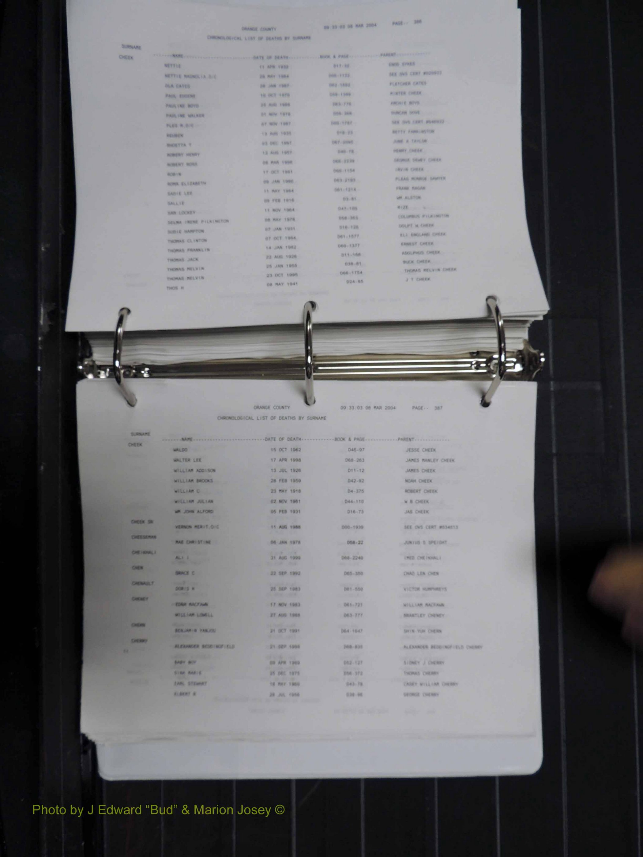 Orange Co, NC, Death Index, A-G, 1913-1998 (298).JPG