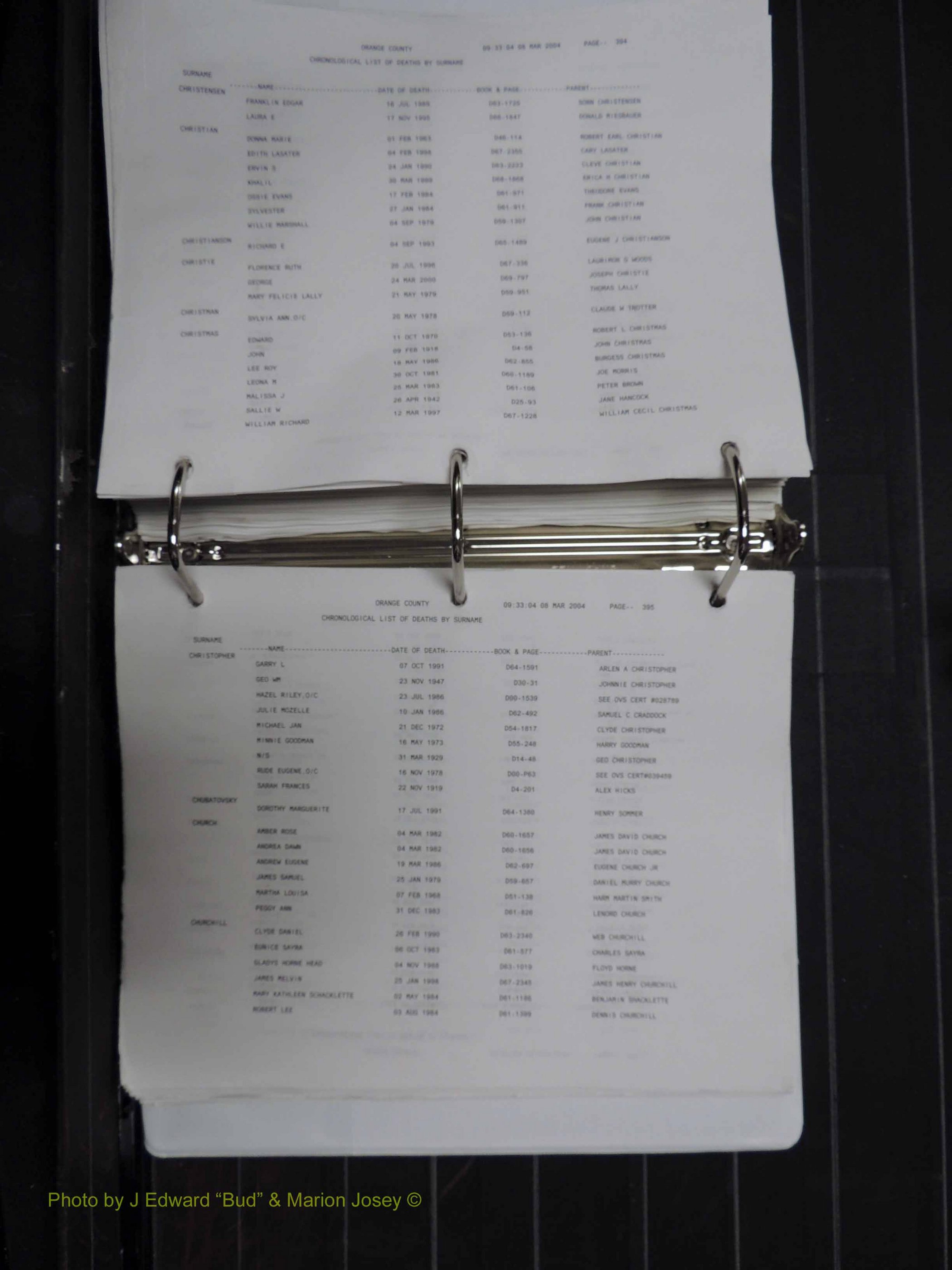 Orange Co, NC, Death Index, A-G, 1913-1998 (302).JPG