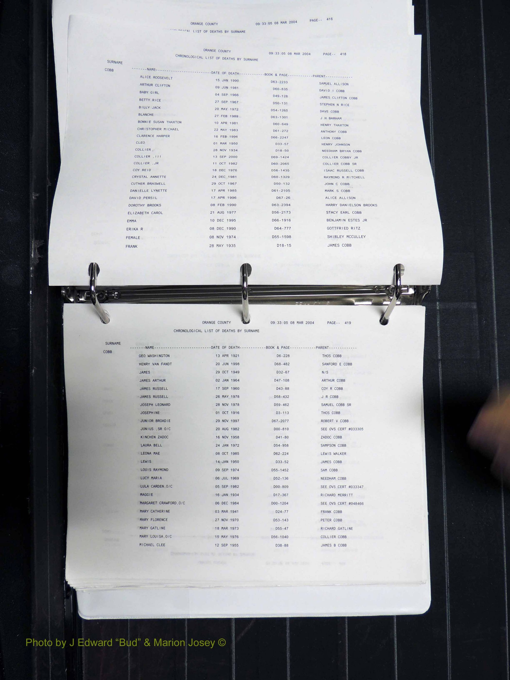 Orange Co, NC, Death Index, A-G, 1913-1998 (314).JPG
