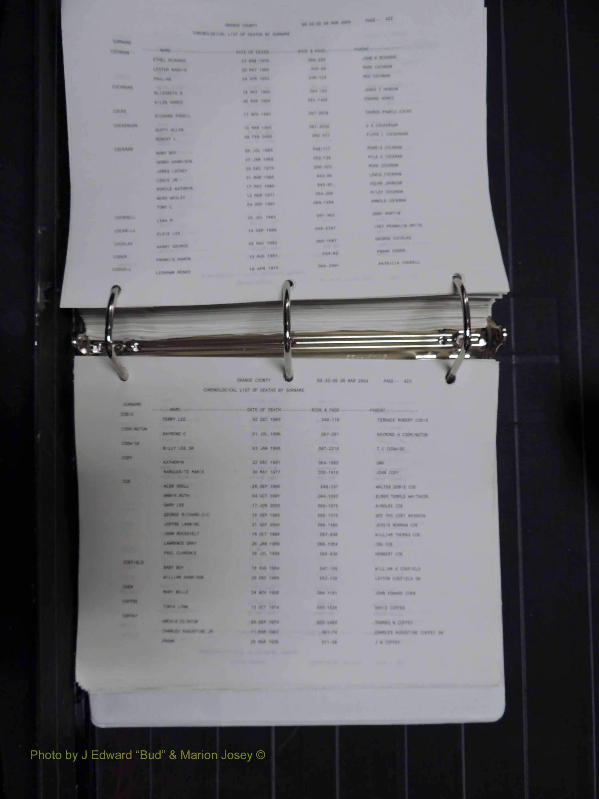Orange Co, NC, Death Index, A-G, 1913-1998 (316).JPG