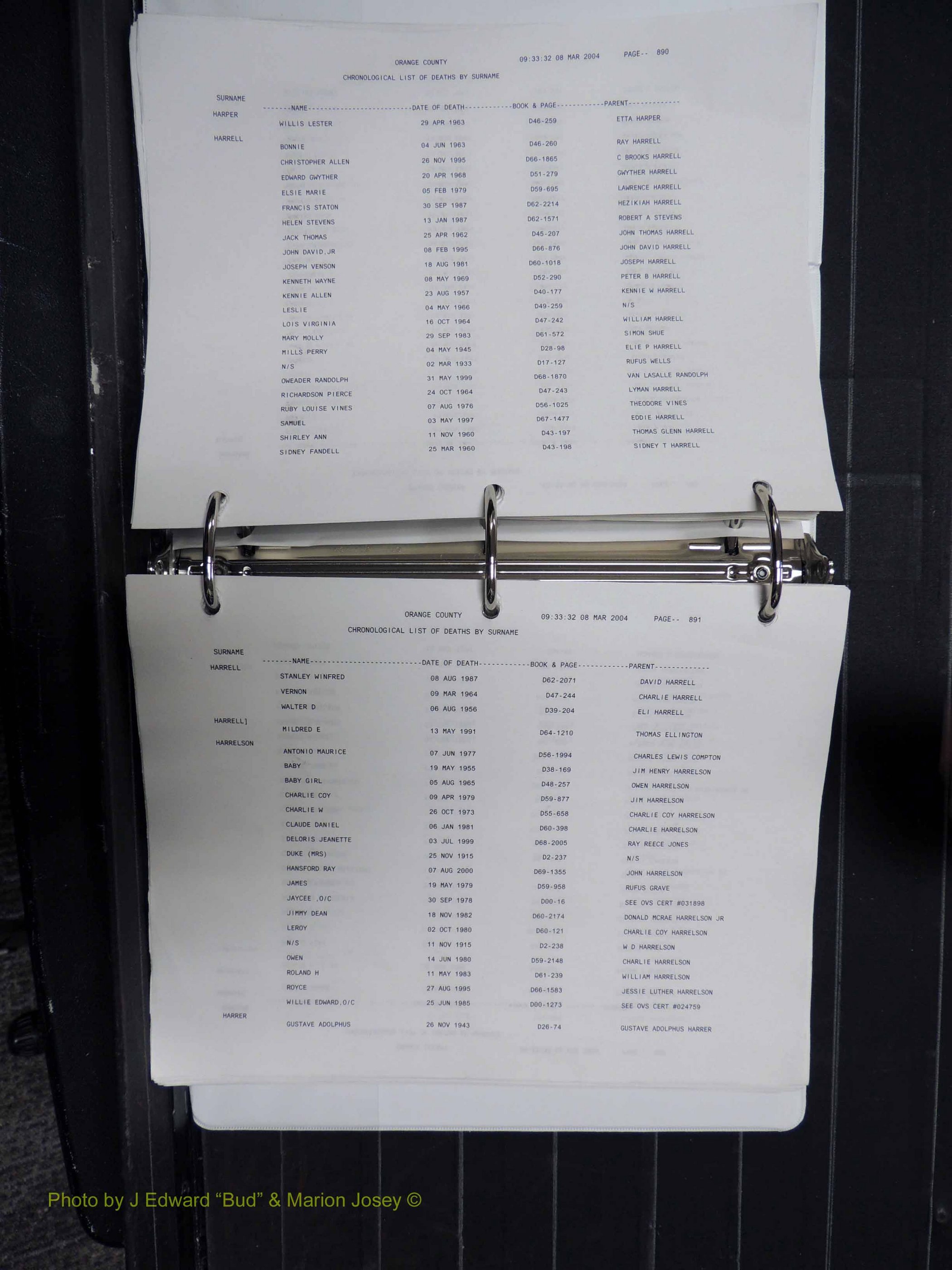 Orange Co, NC, Death Index, G-O, 1913-1998 (166).JPG