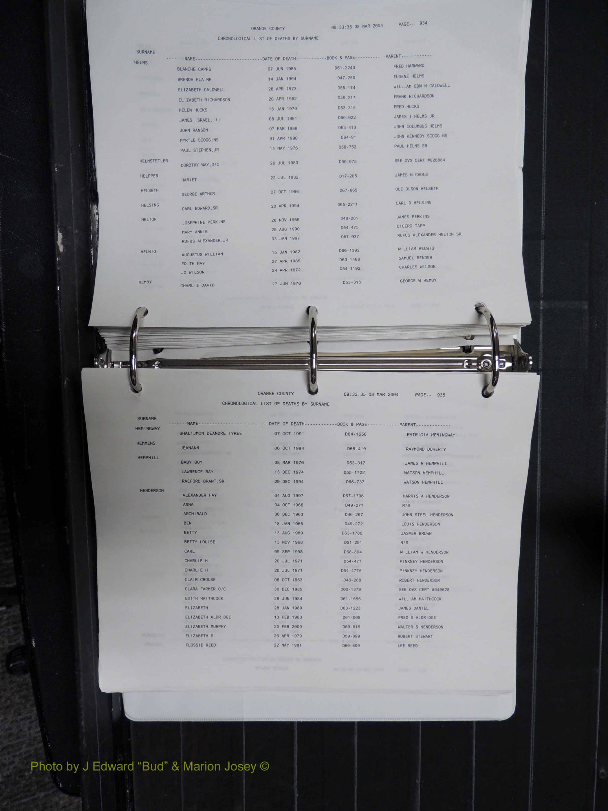 Orange Co, NC, Death Index, G-O, 1913-1998 (190).JPG