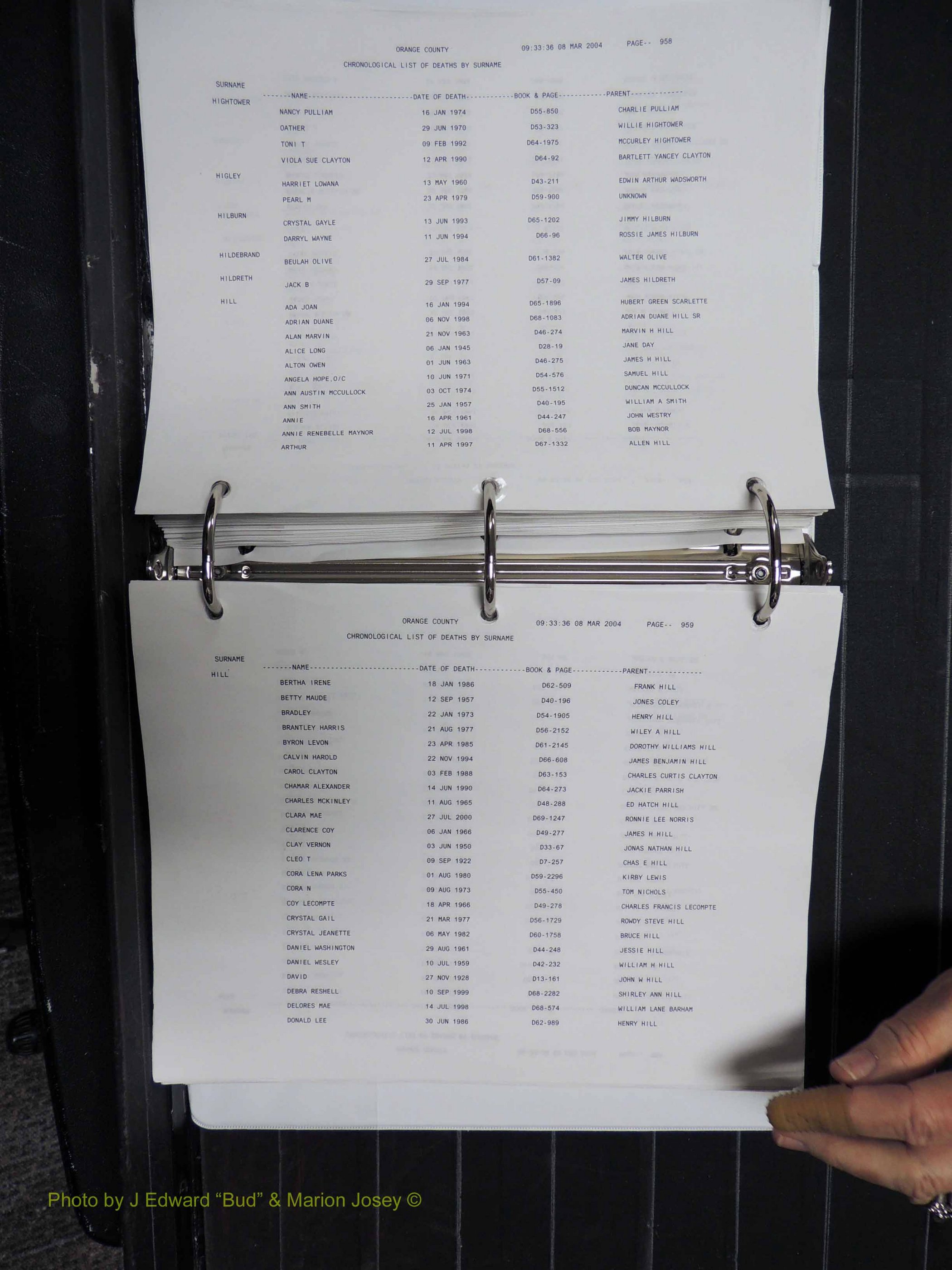 Orange Co, NC, Death Index, G-O, 1913-1998 (202).JPG
