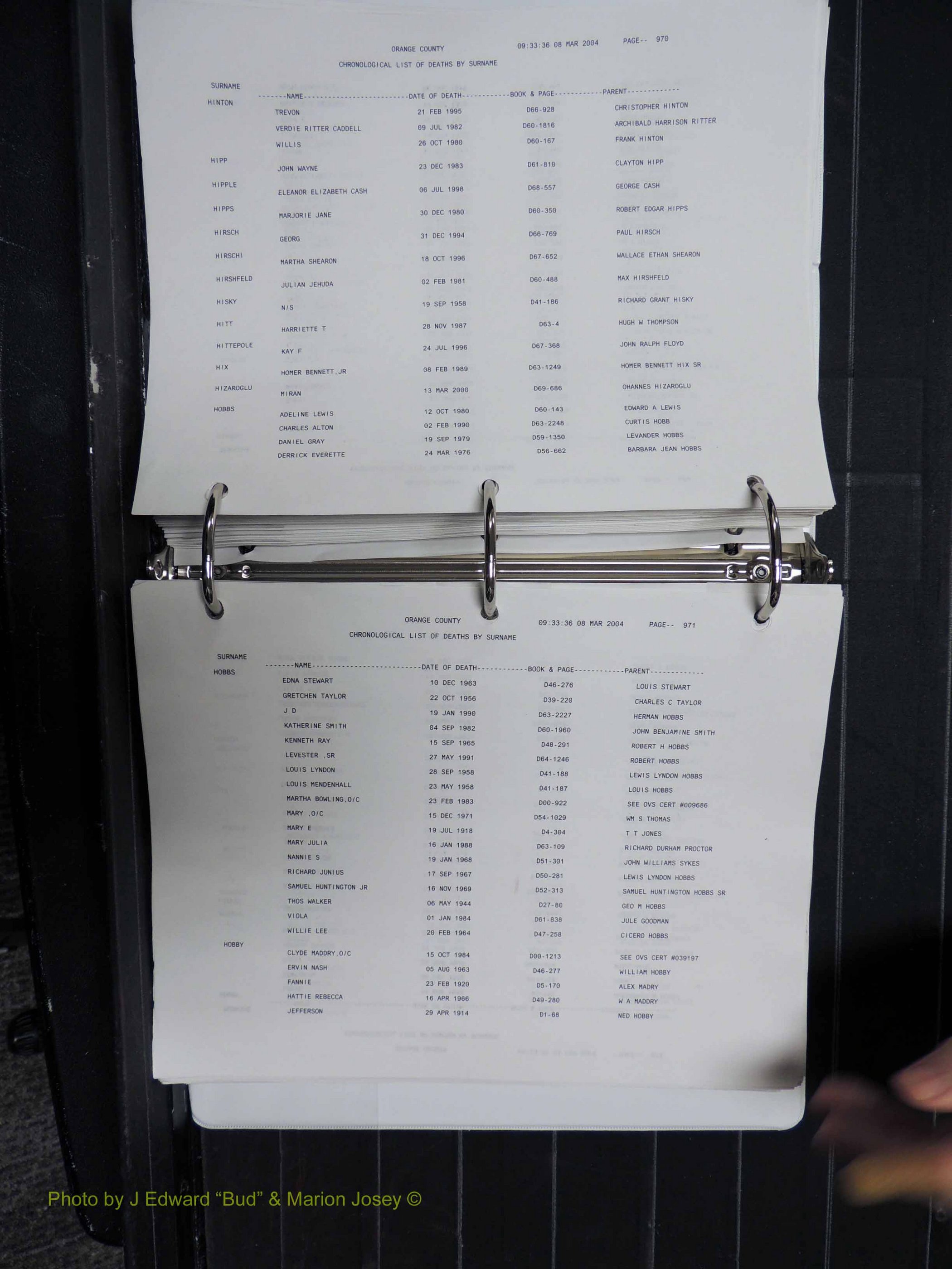 Orange Co, NC, Death Index, G-O, 1913-1998 (208).JPG