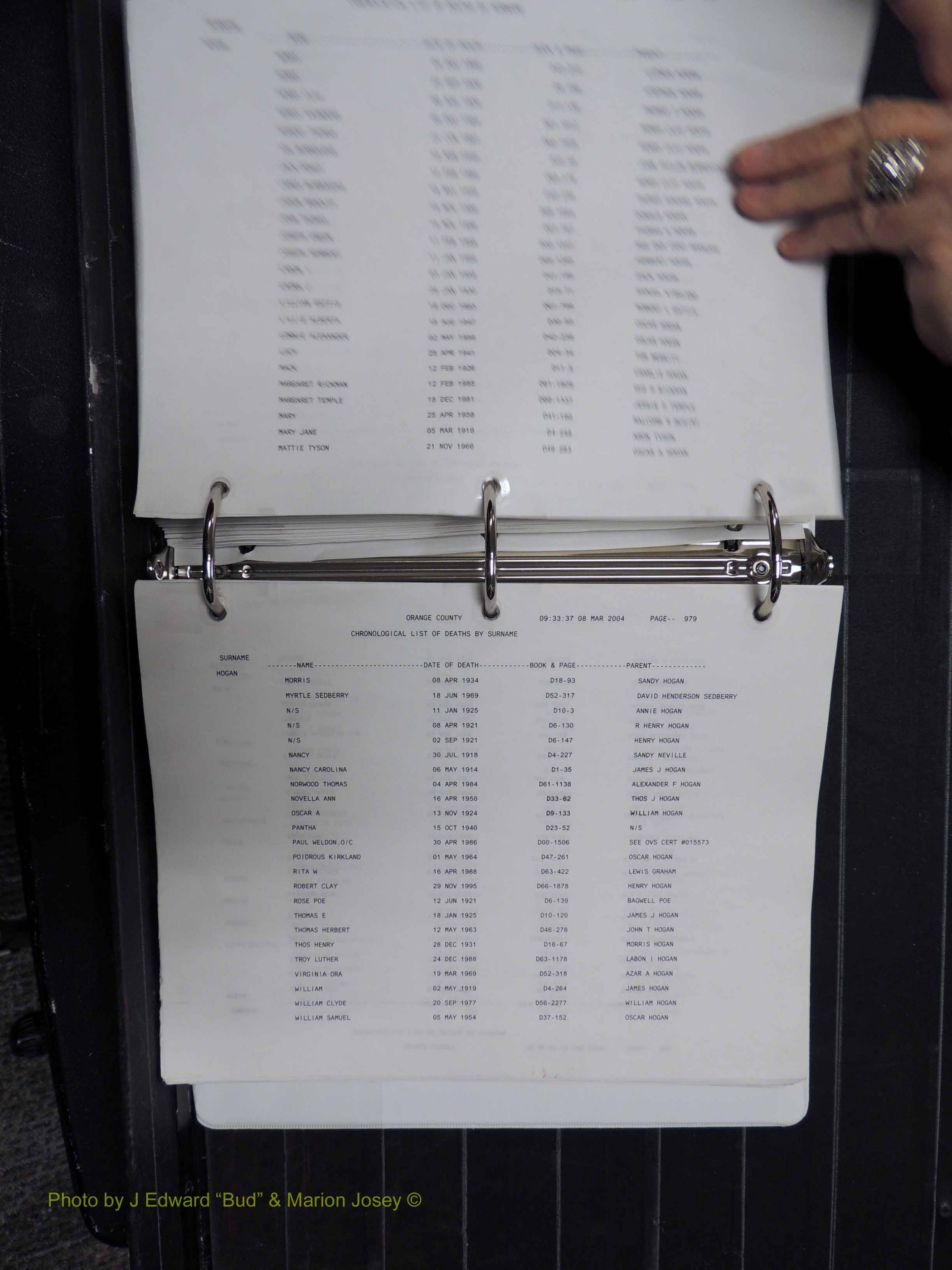 Orange Co, NC, Death Index, G-O, 1913-1998 (212).JPG