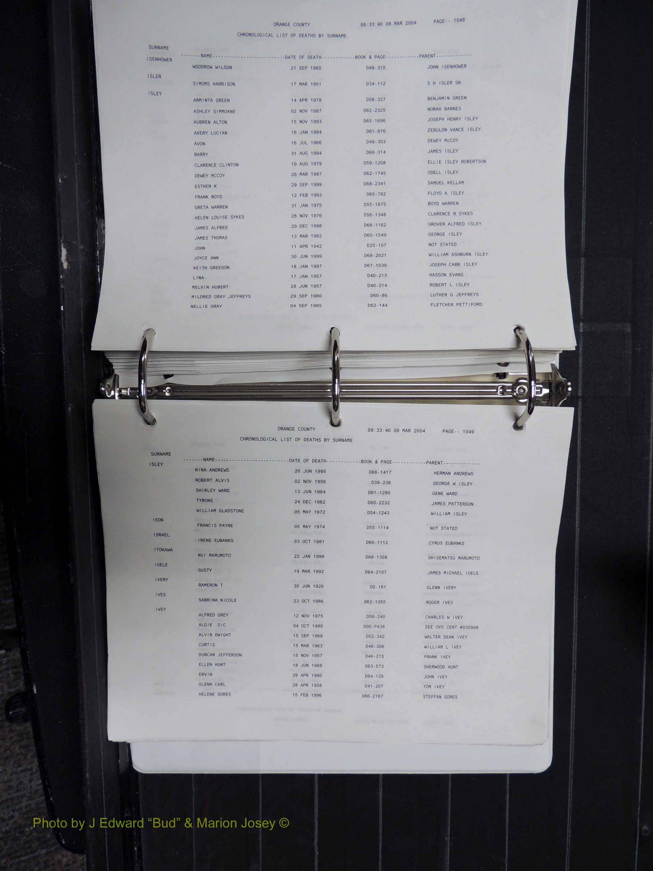 Orange Co, NC, Death Index, G-O, 1913-1998 (249).JPG