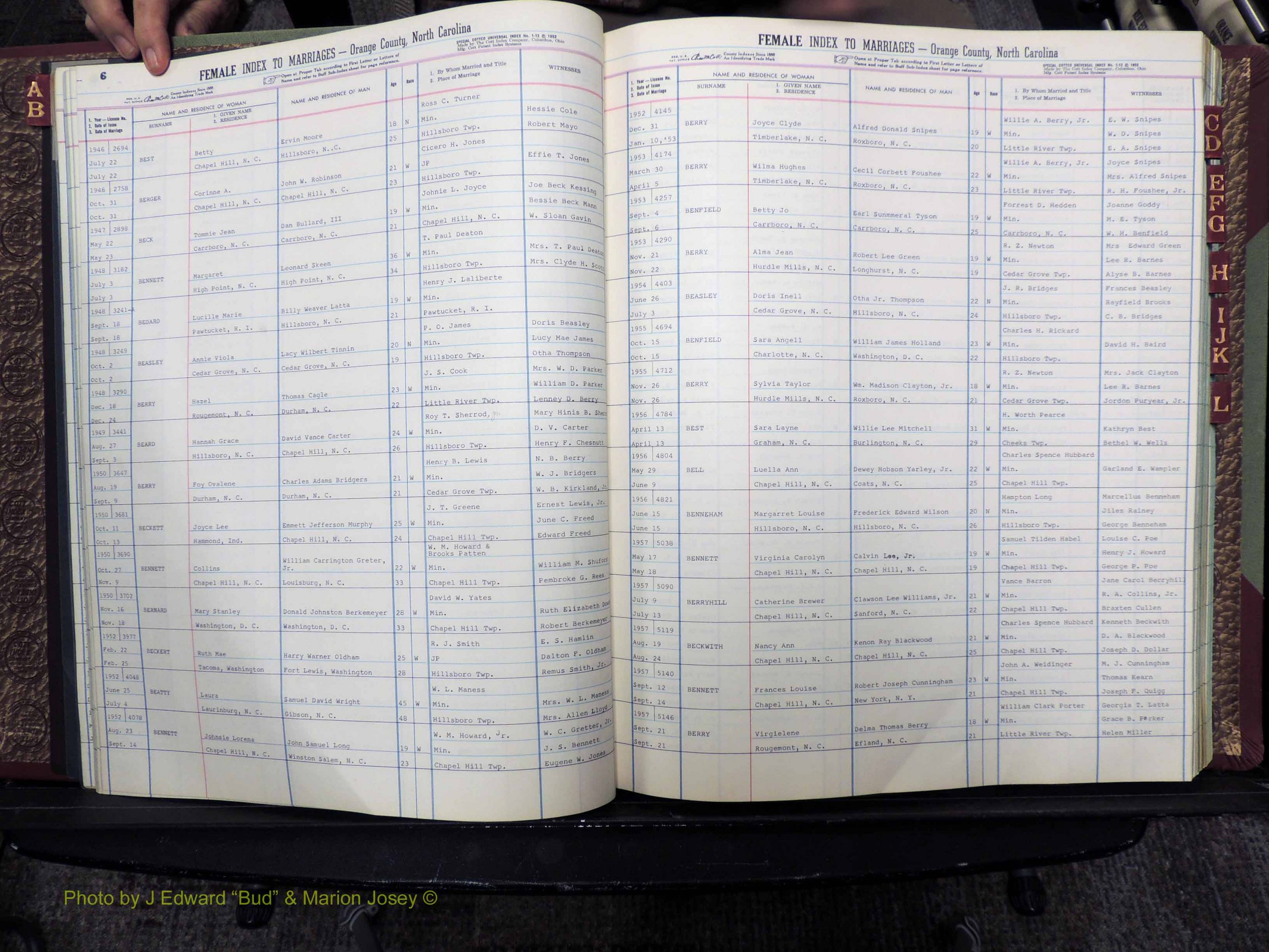 Orange Co, NC, Marriages, Female, A-L, 1911-1964 (117).JPG
