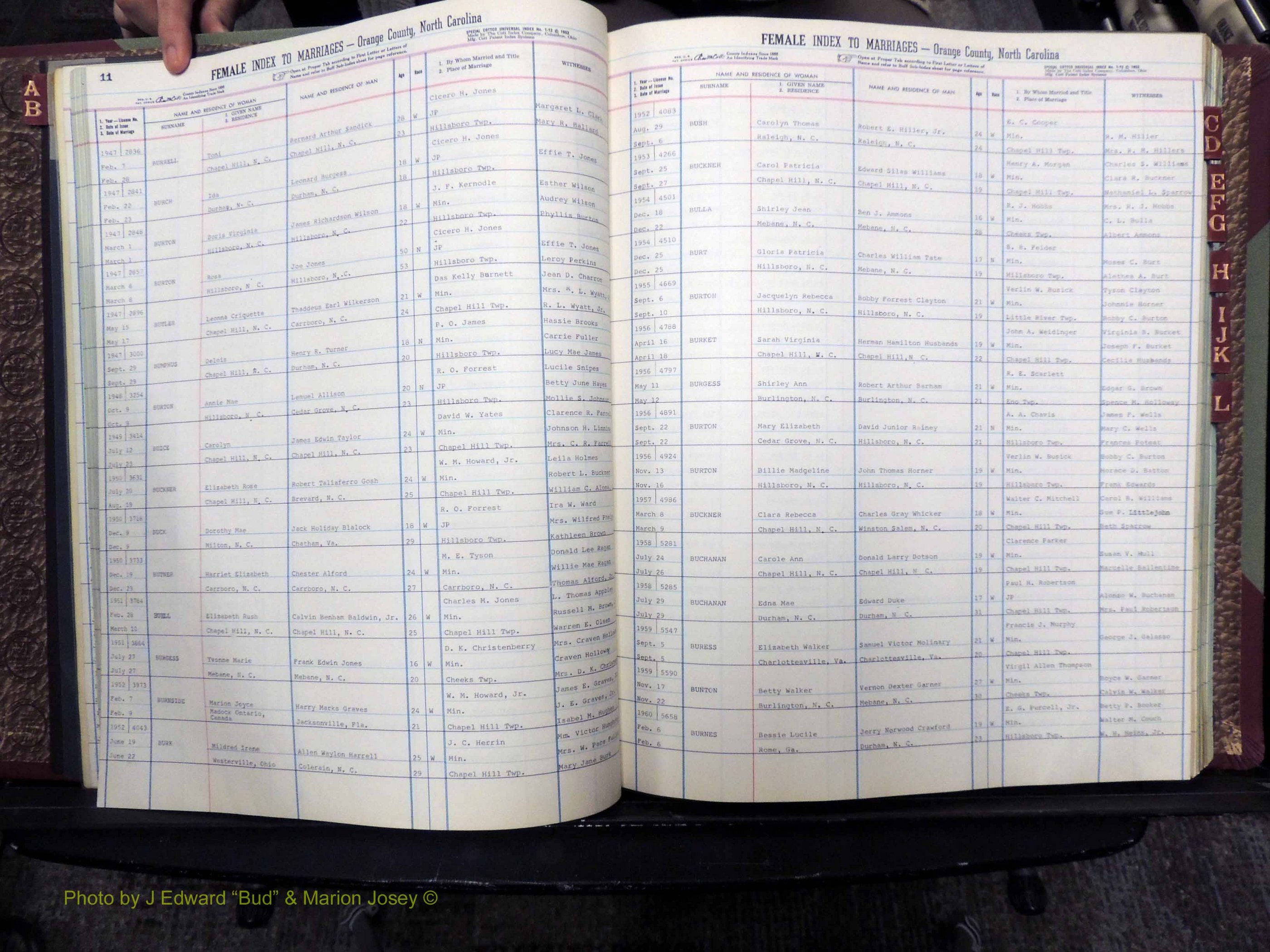 Orange Co, NC, Marriages, Female, A-L, 1911-1964 (135).JPG