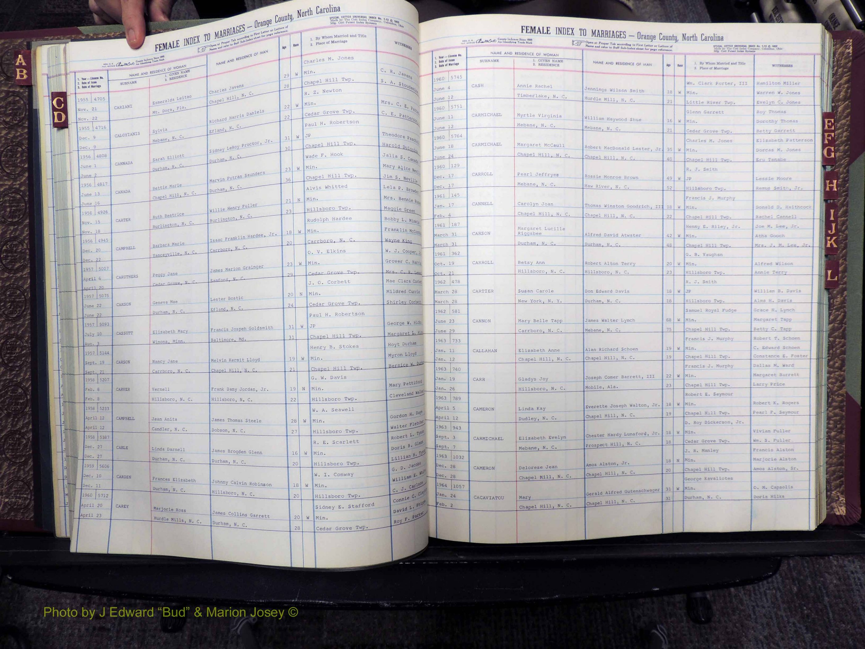 Orange Co, NC, Marriages, Female, A-L, 1911-1964 (144).JPG