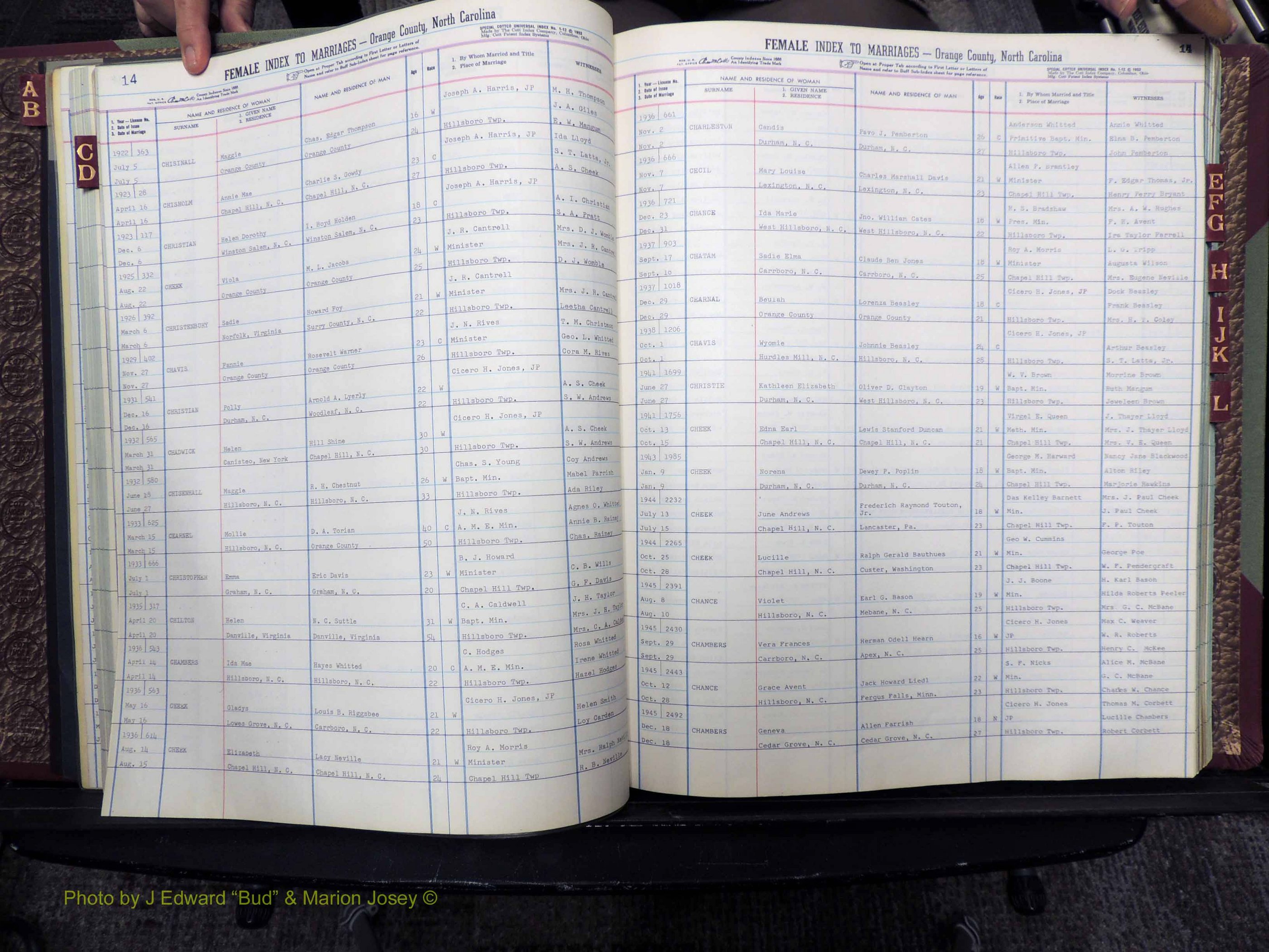 Orange Co, NC, Marriages, Female, A-L, 1911-1964 (146).JPG