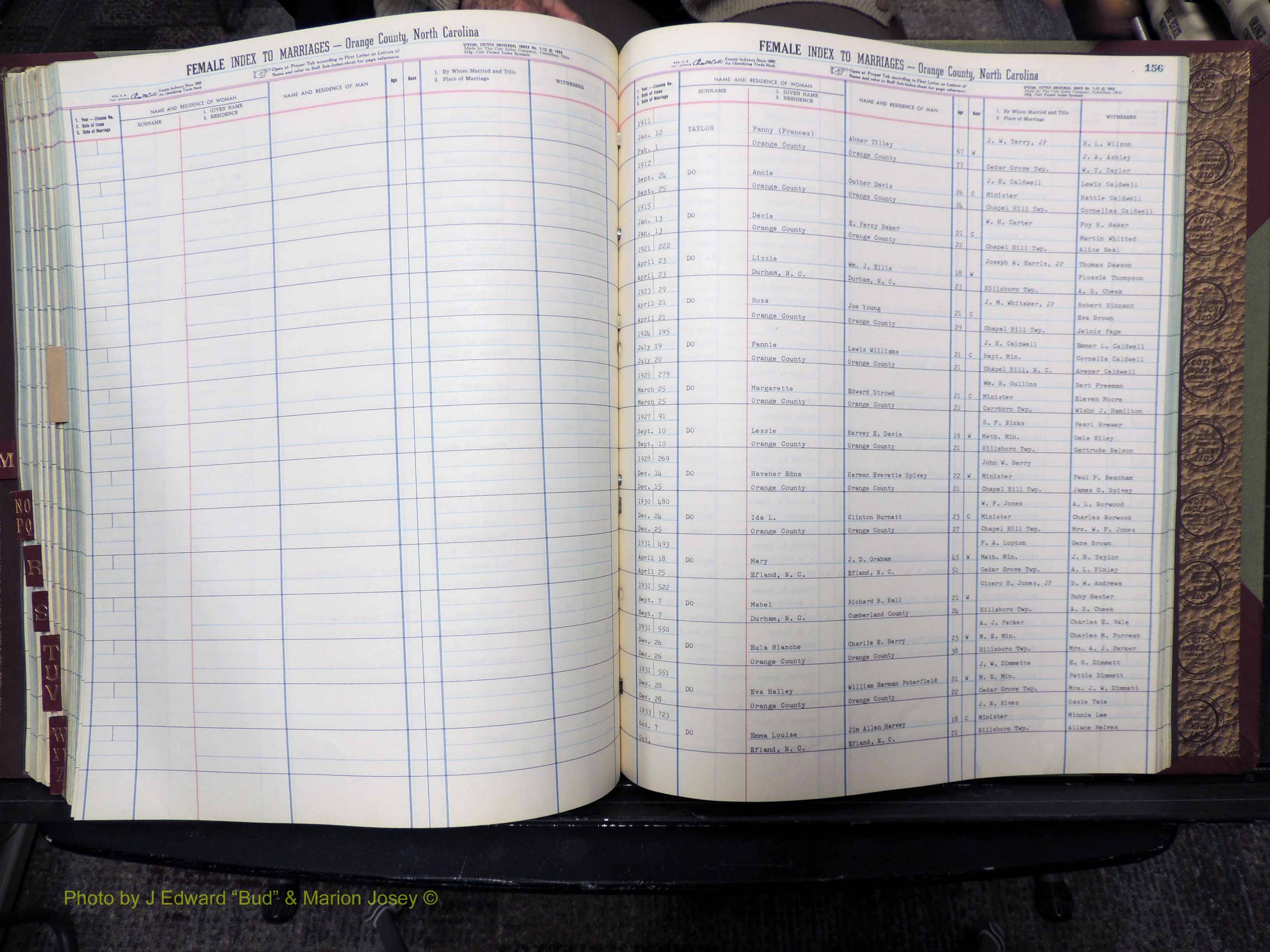 Orange Co, NC, Marriages, Female, A-L, 1911-1964 (493).JPG